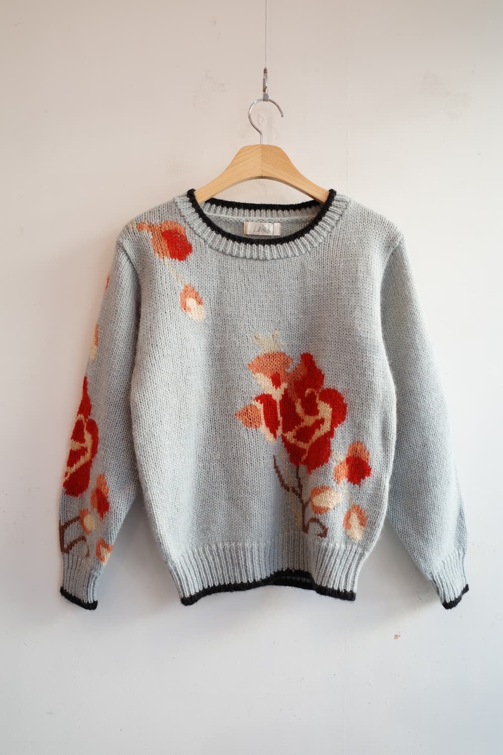 Luies 일본 브랜드 플라워 패턴 울 니트 (새상품) 상품이미지1
