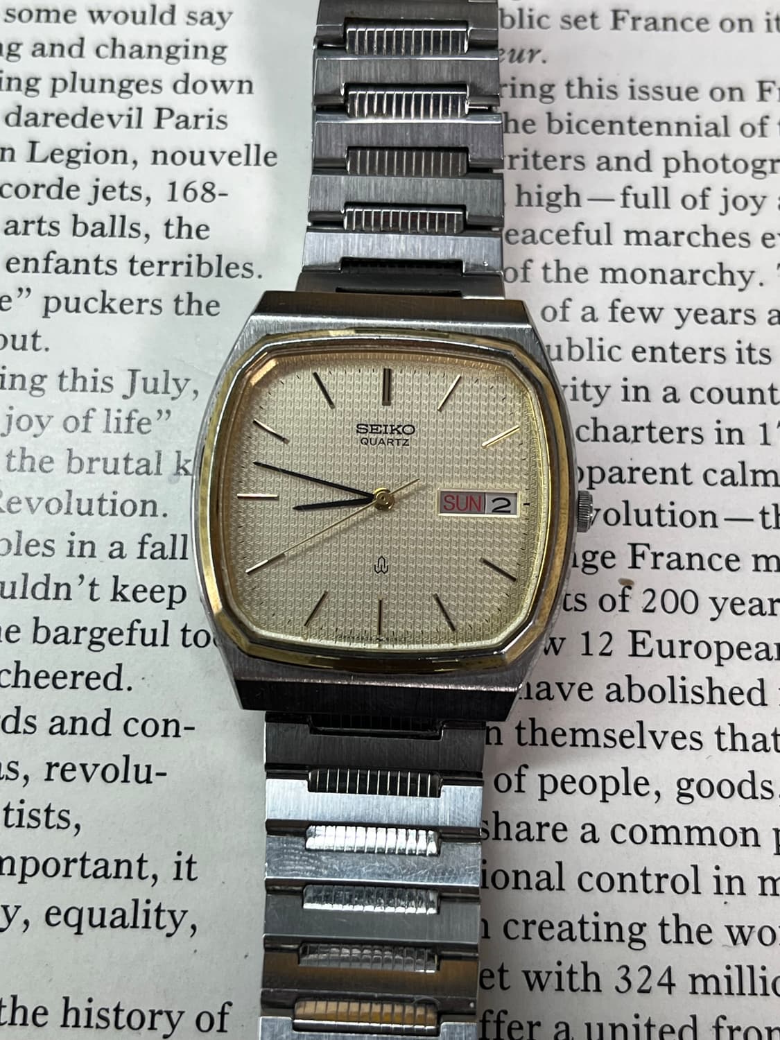 세이코 5933-5040 골드 로프 다이얼 쿼츠 상품이미지1