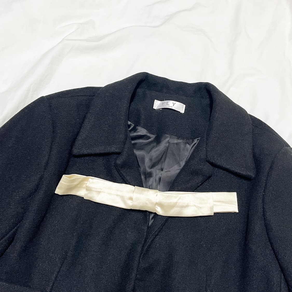 빈티지 ) 리본포인트 오픈크롭자켓 상품이미지1