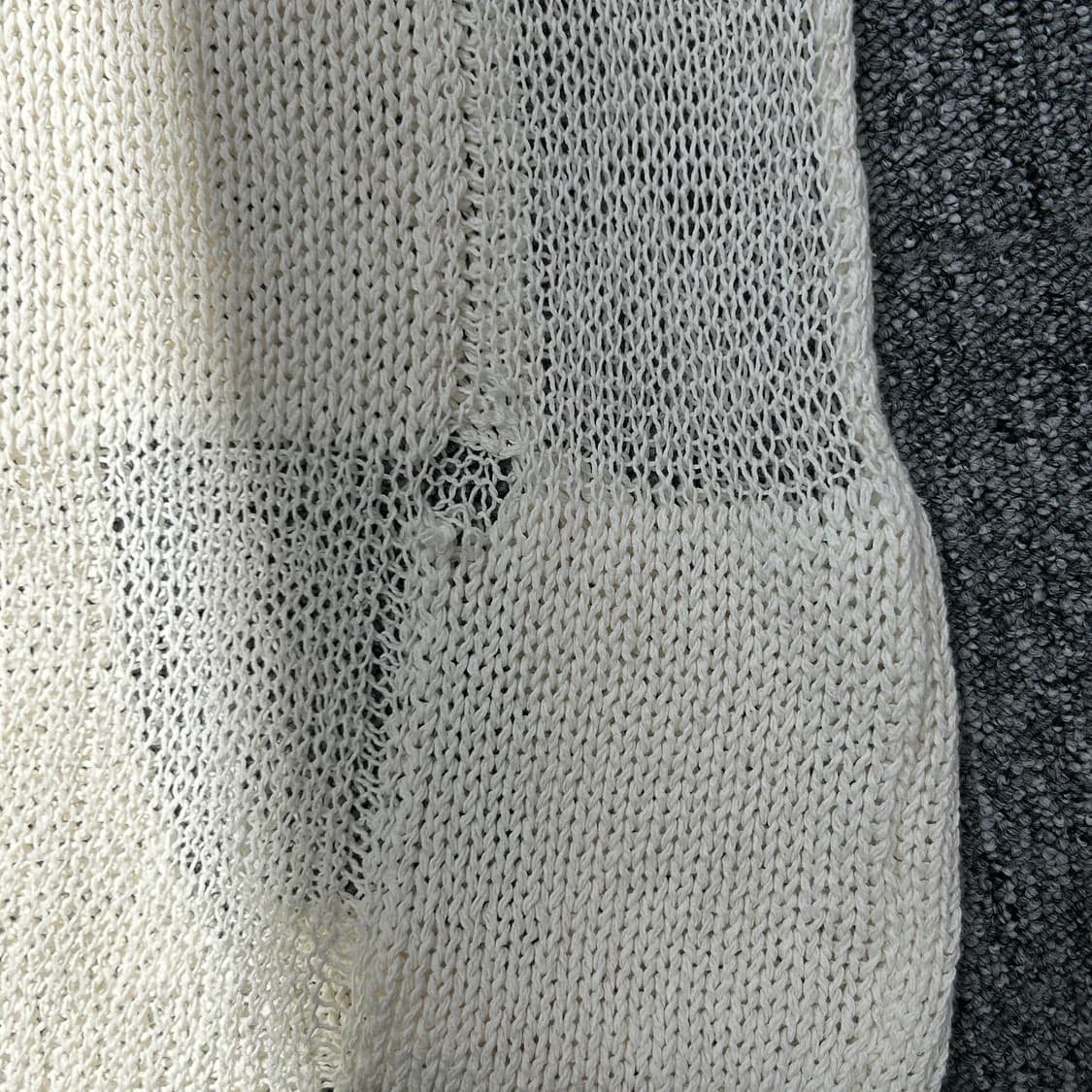 더오픈프로덕트 페이퍼 얀 체커 보드 니트 상품이미지7