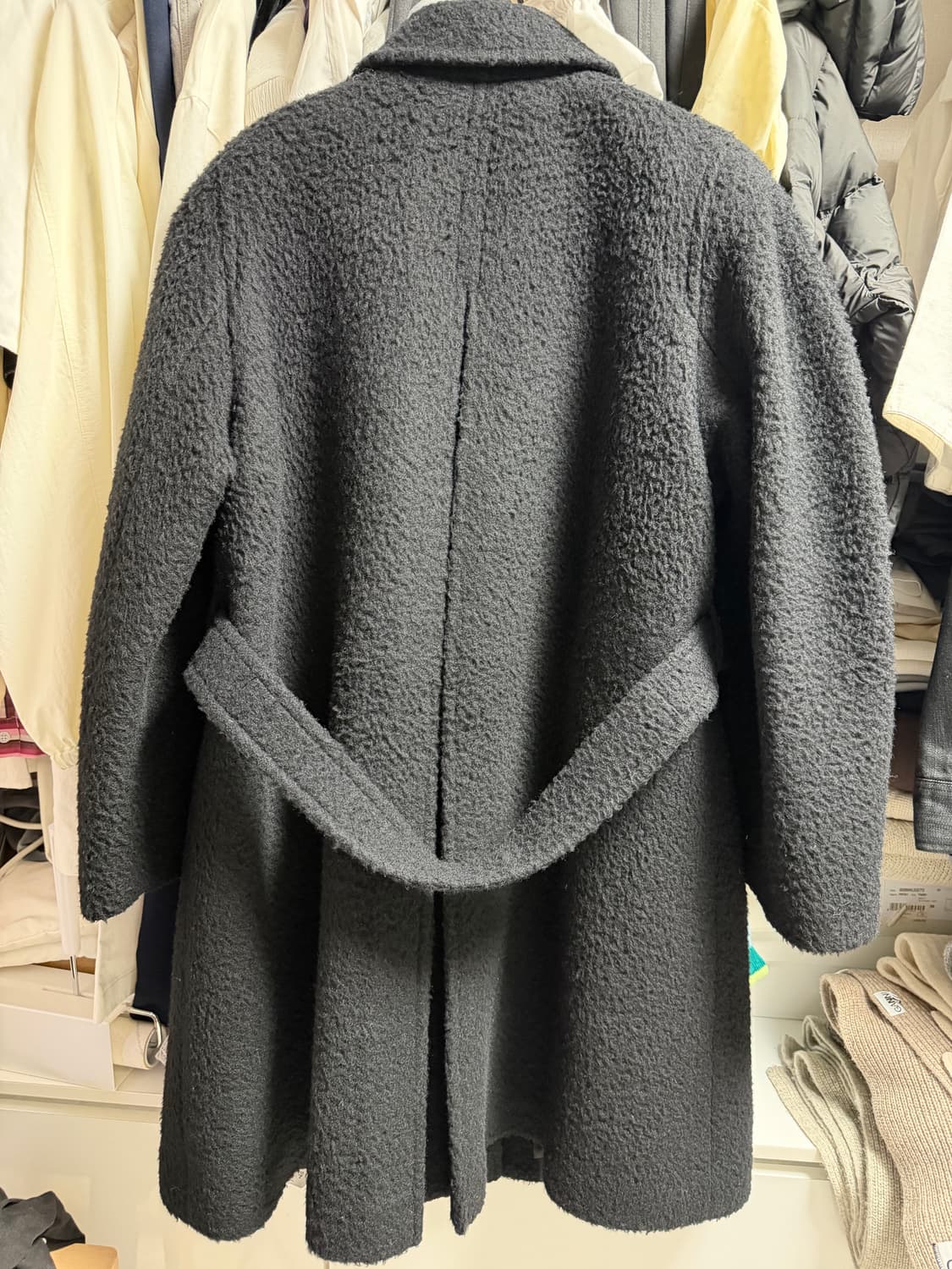 아모멘토 알파카 코트 블랙 0사이즈  상품이미지5