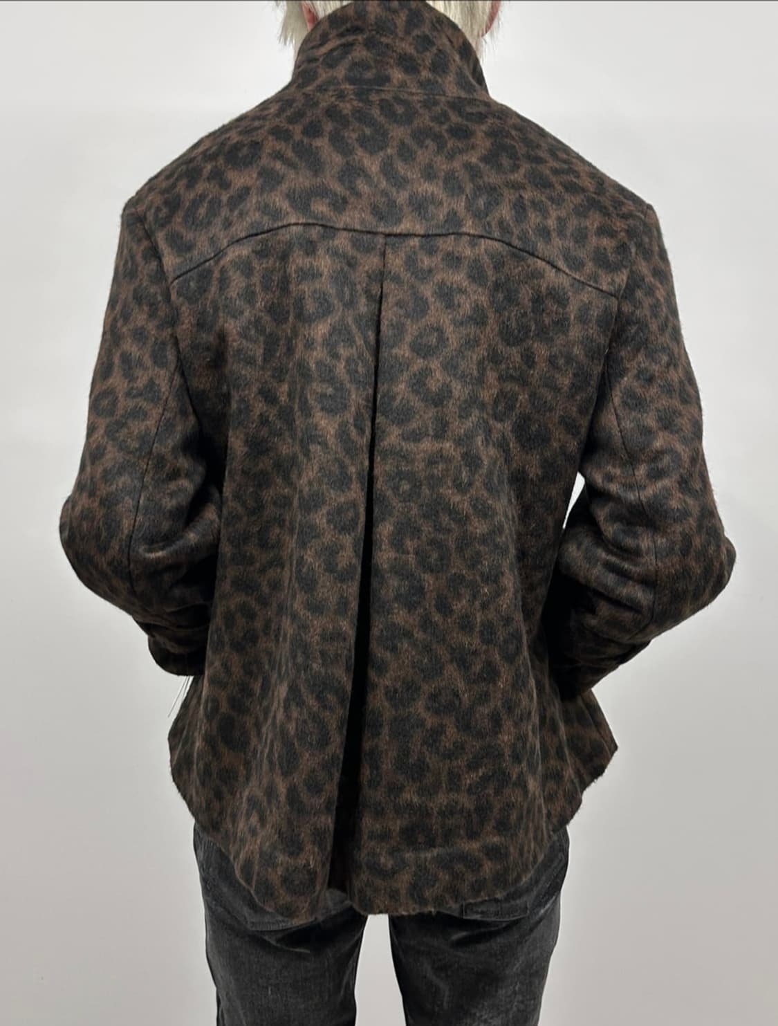 Vera Wang 하이넥 레오파드 자켓 상품이미지6