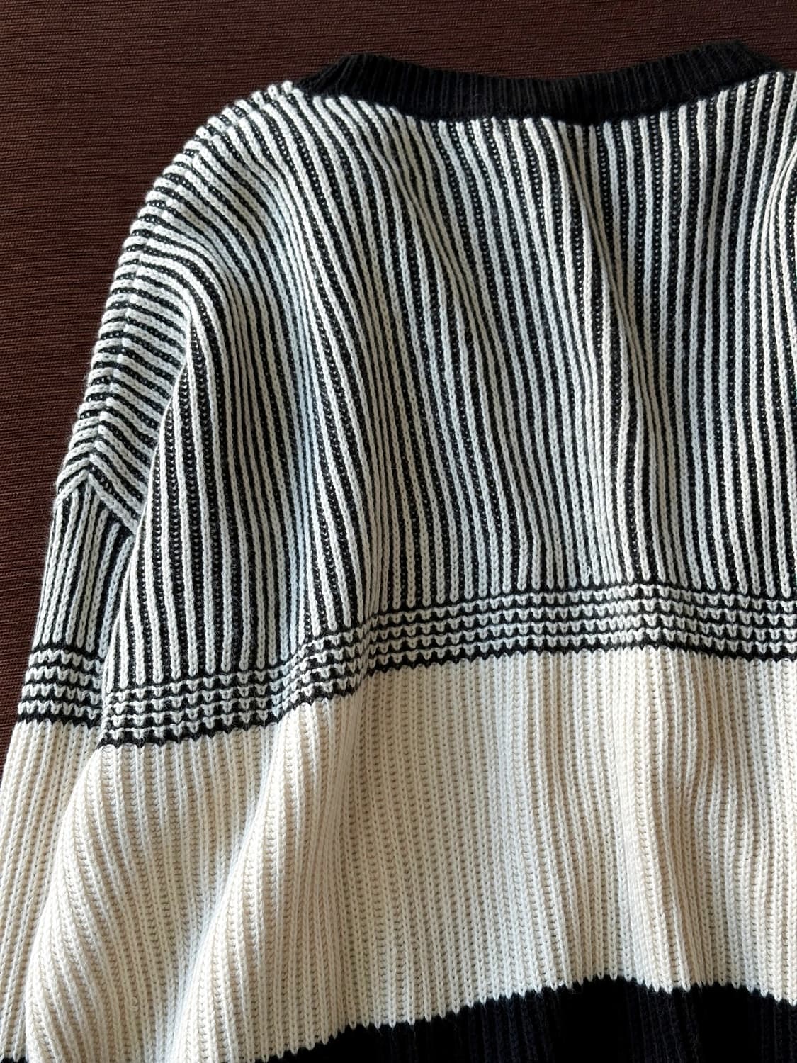 Panel design rib wide knit P/O 상품이미지6