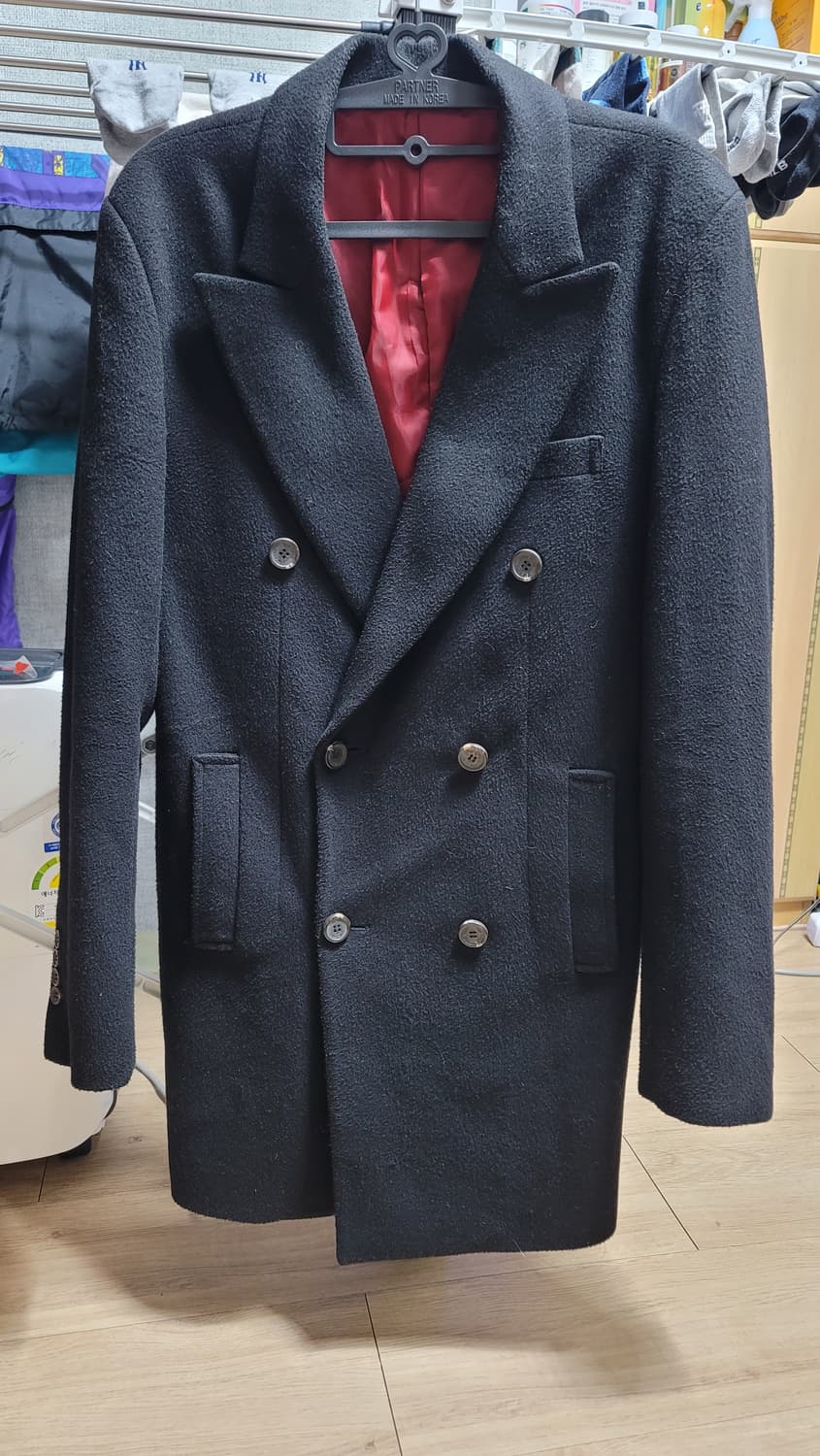 TOM FORD 톰 포드 더블 버튼 슬림핏 하프코트 자켓 블랙 EU46 상품이미지2