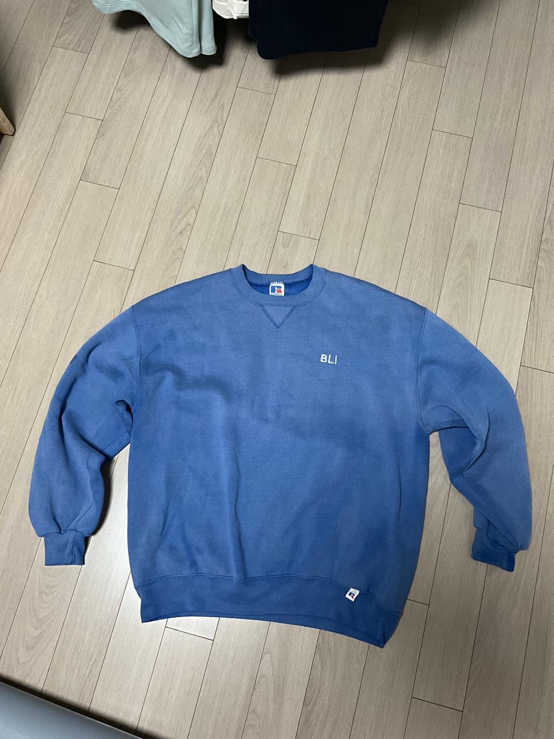 90s 러셀 BLI 빈티지 맨투맨 (페이딩 블루) [XL] 상품이미지2