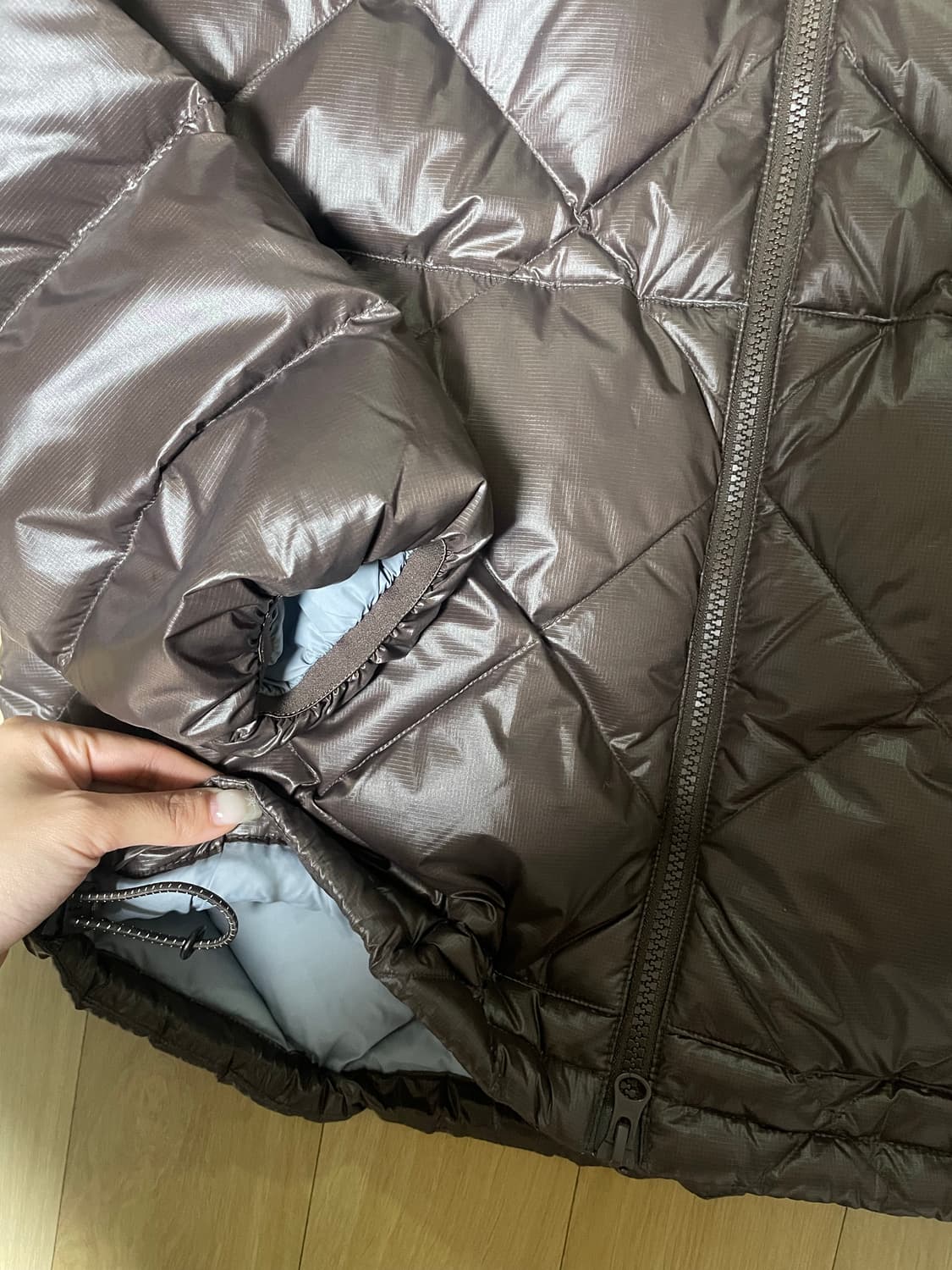 예스아이씨 Wafer Goose Down Jacket Brown(M) 상품이미지5