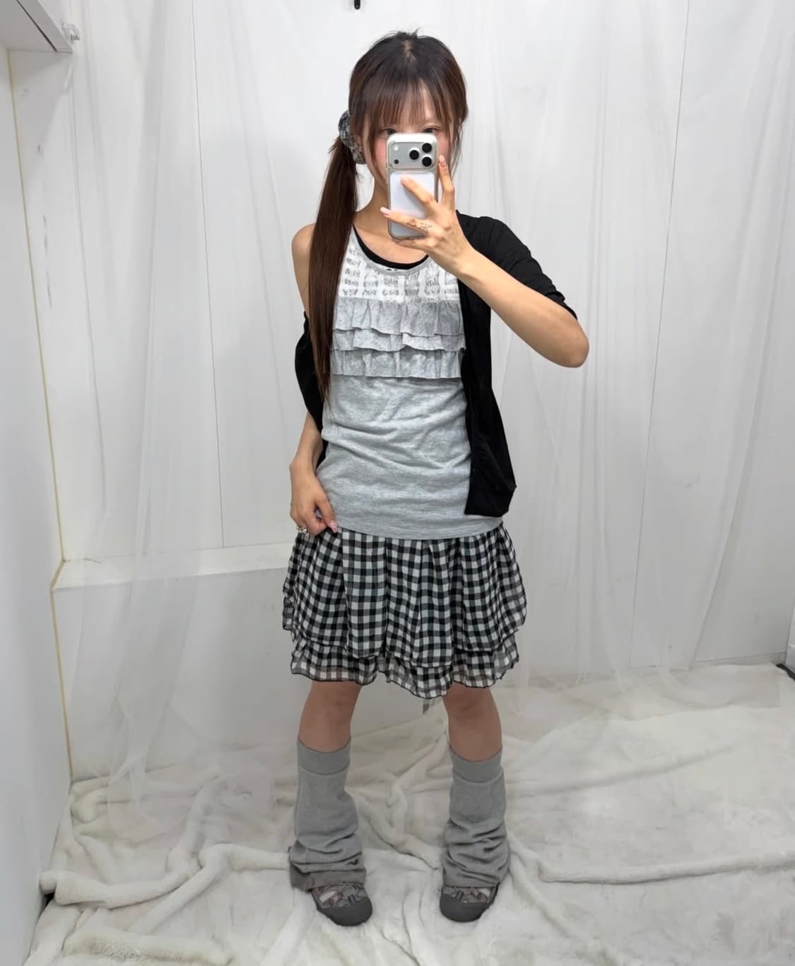 𖤐그레이 너드 니혼진 코디set𖤐  상품이미지2