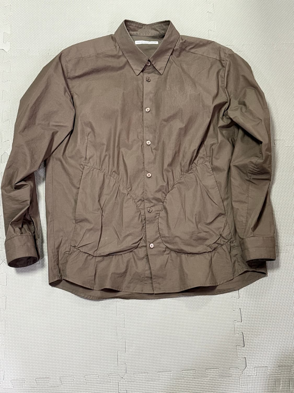 [M]post archive faction 8.0+셔링셔츠 브라운 상품이미지1