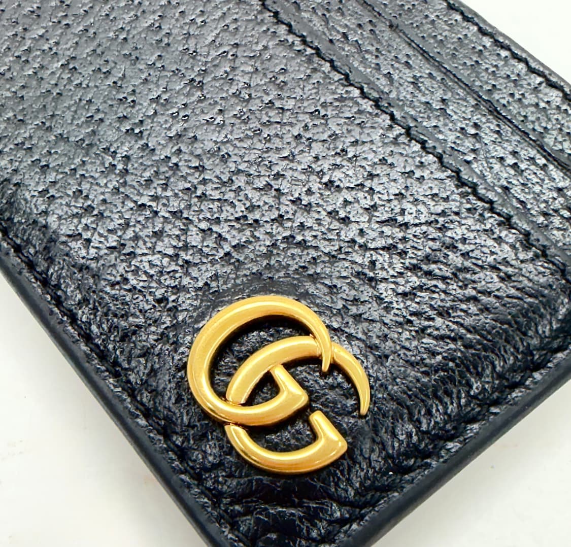 구찌 GG 마몽 블랙 레더 카드 케이스 지갑 상품이미지9