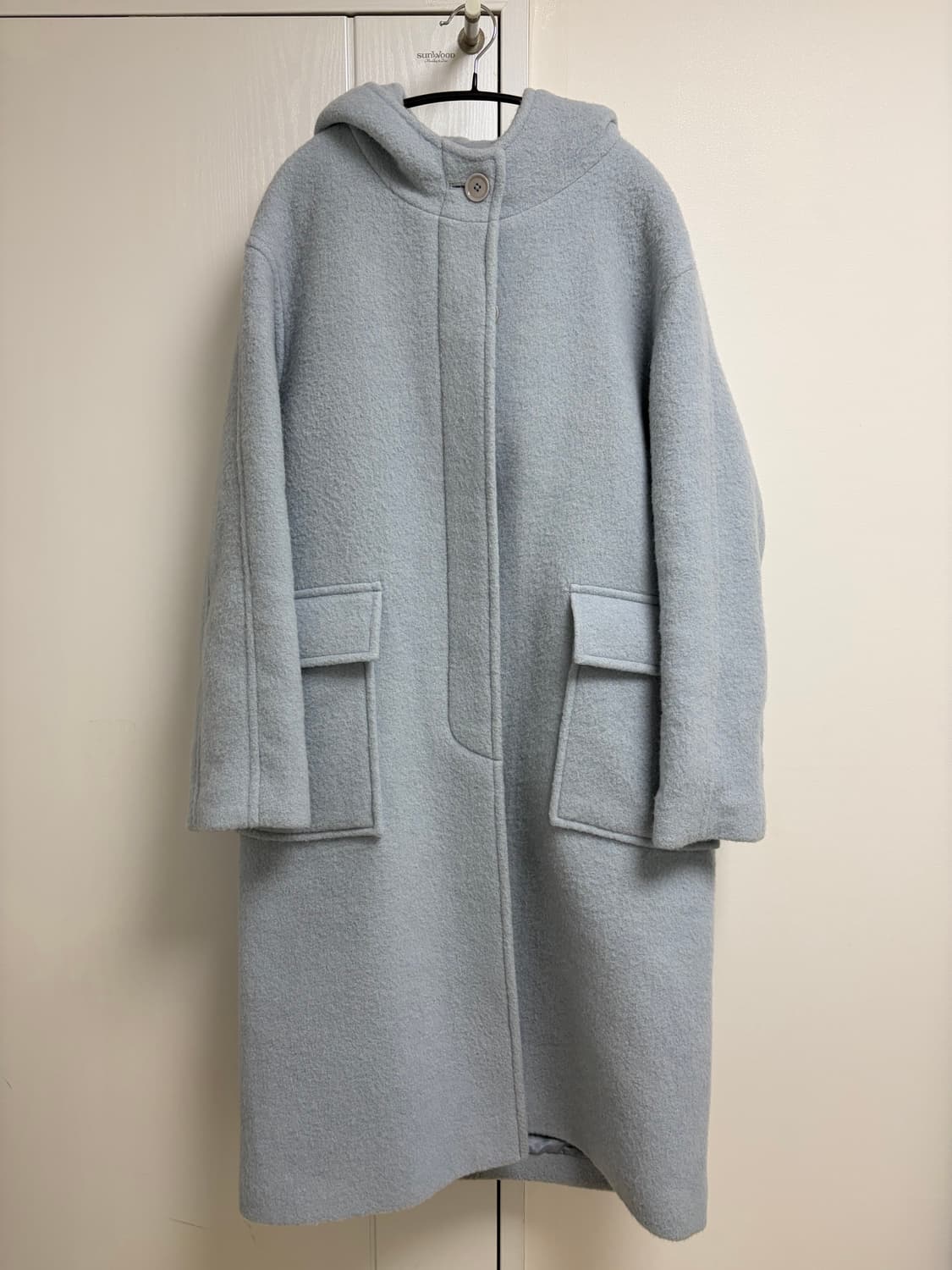 인사일런스 베이비 알파카 후드 코트 BLUE 상품이미지3