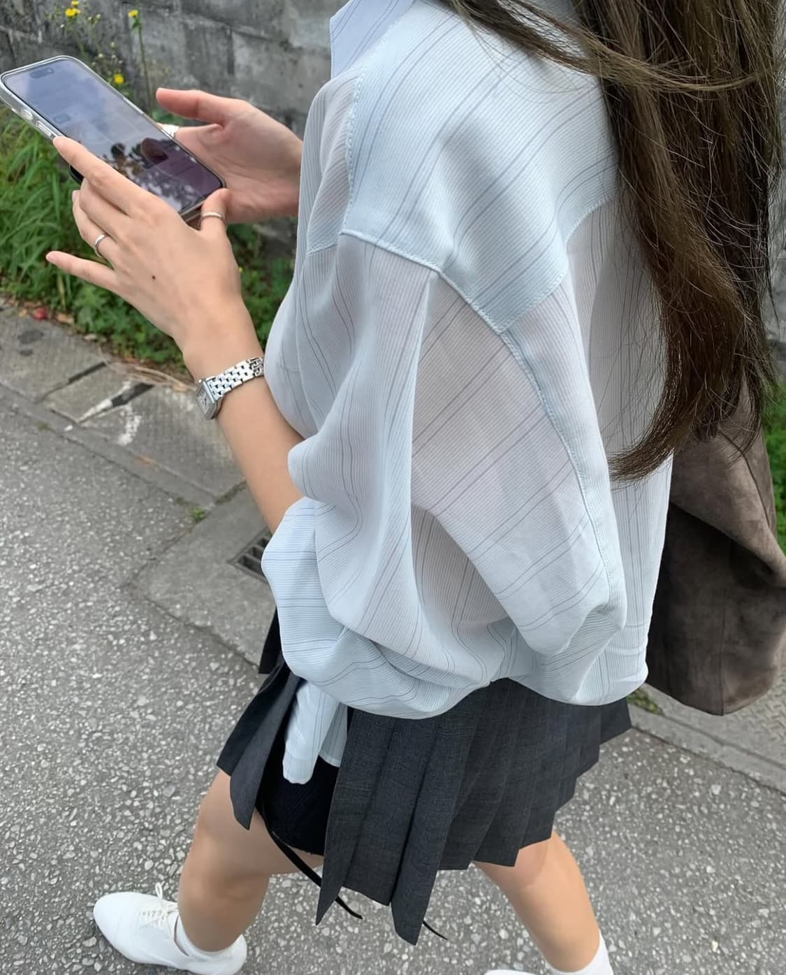 타낫 T/T Muje stripe blouse blue 뮤제 블라우스 상품이미지6