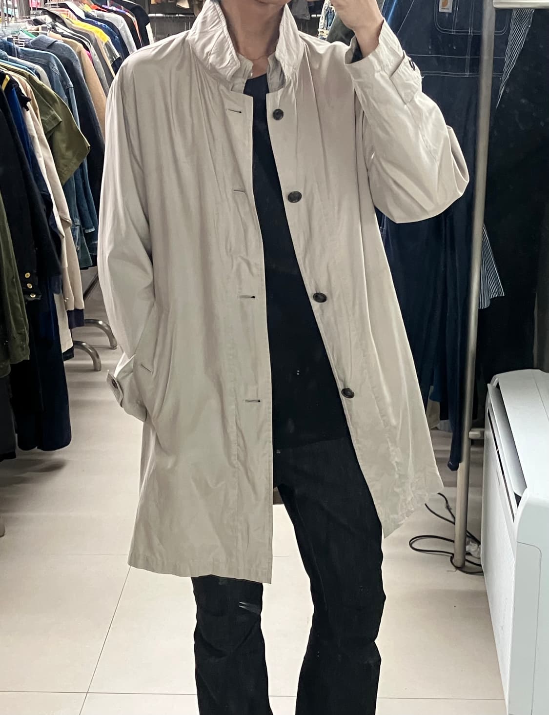 버버리 런던 베이지 트렌치코트 L 상품이미지5