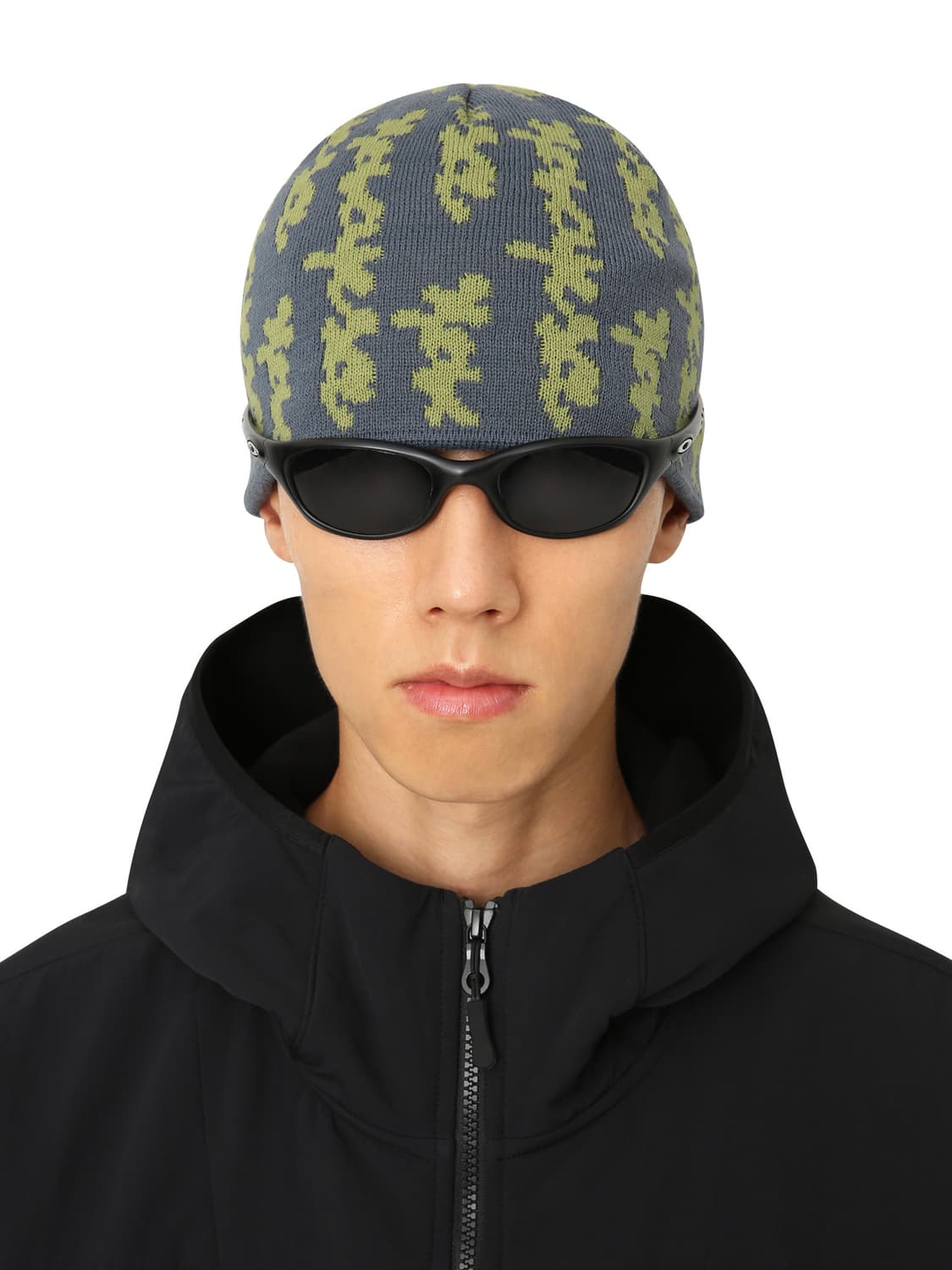 예스아이씨 Doodled Jaquard Beanie Ash 상품이미지2