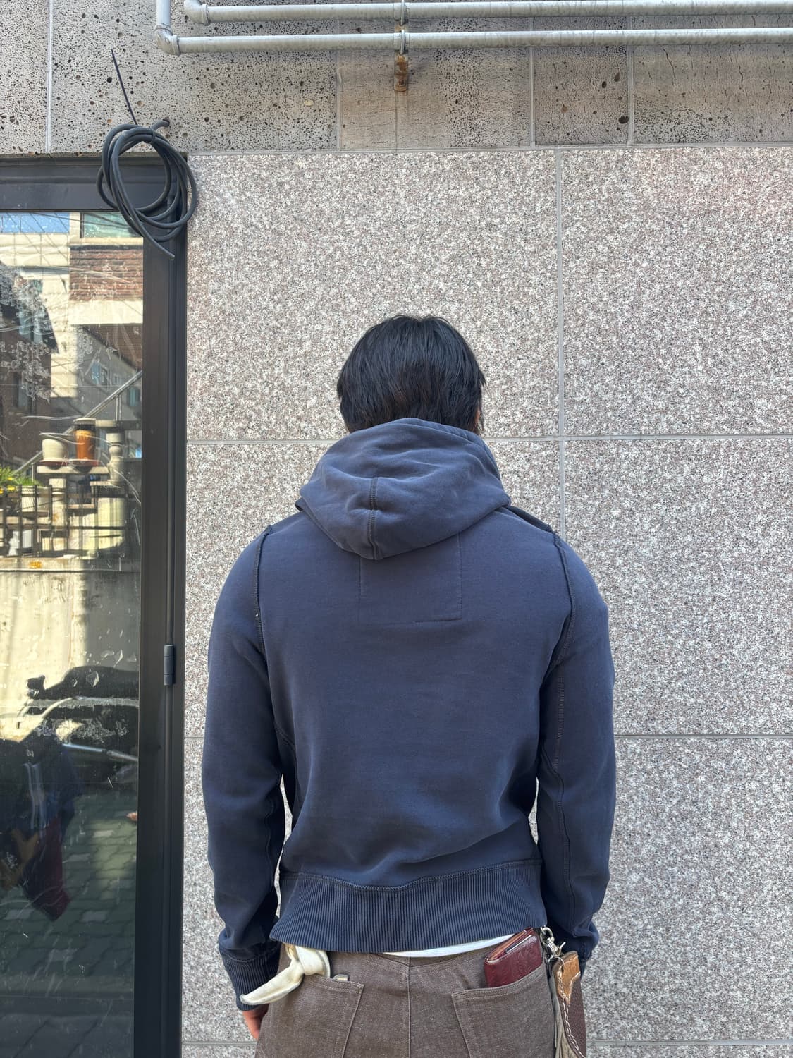 아베크롬비 인디언 자수 네이비 후드티  상품이미지3