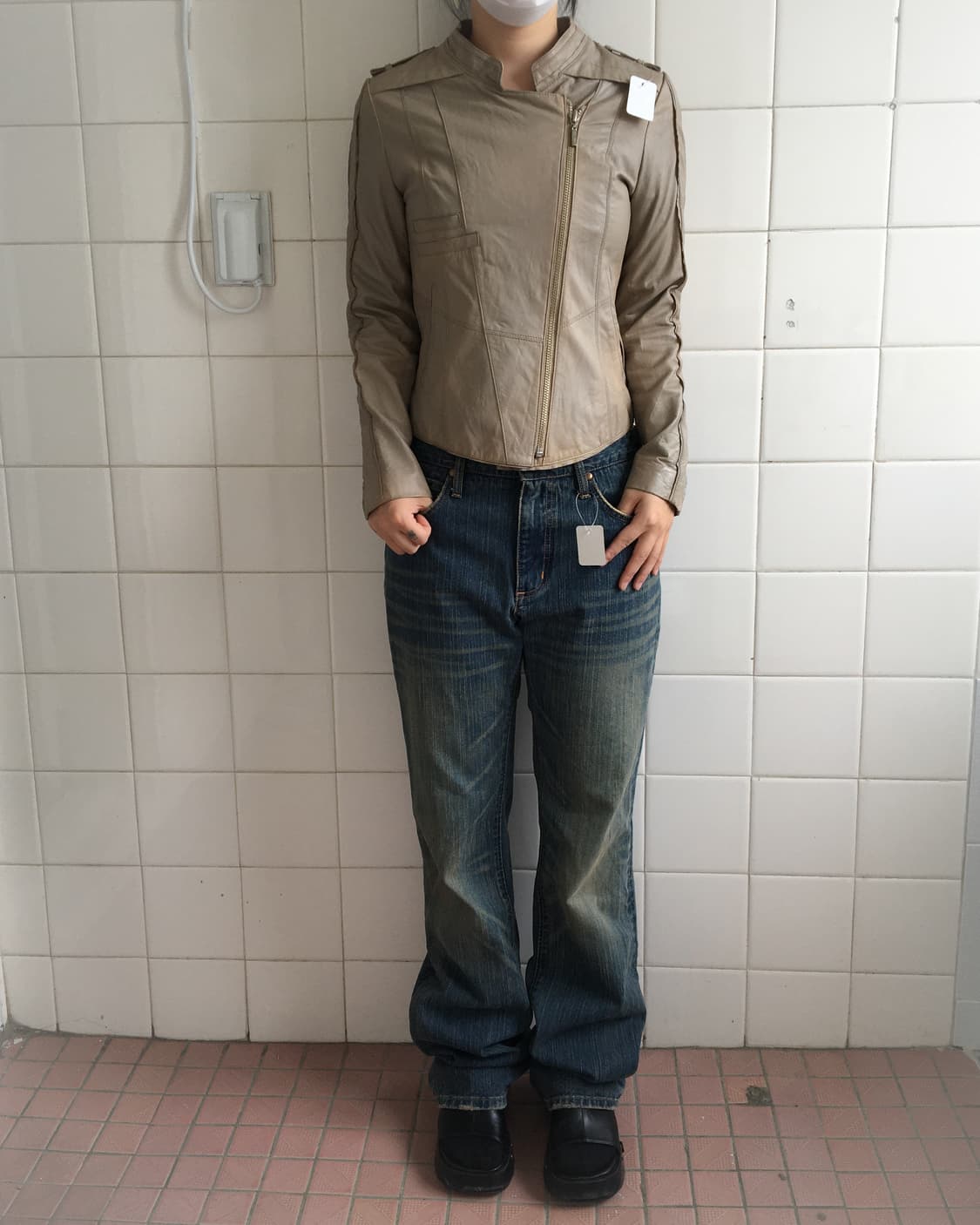 lamb Leather rider jacket 상품이미지5