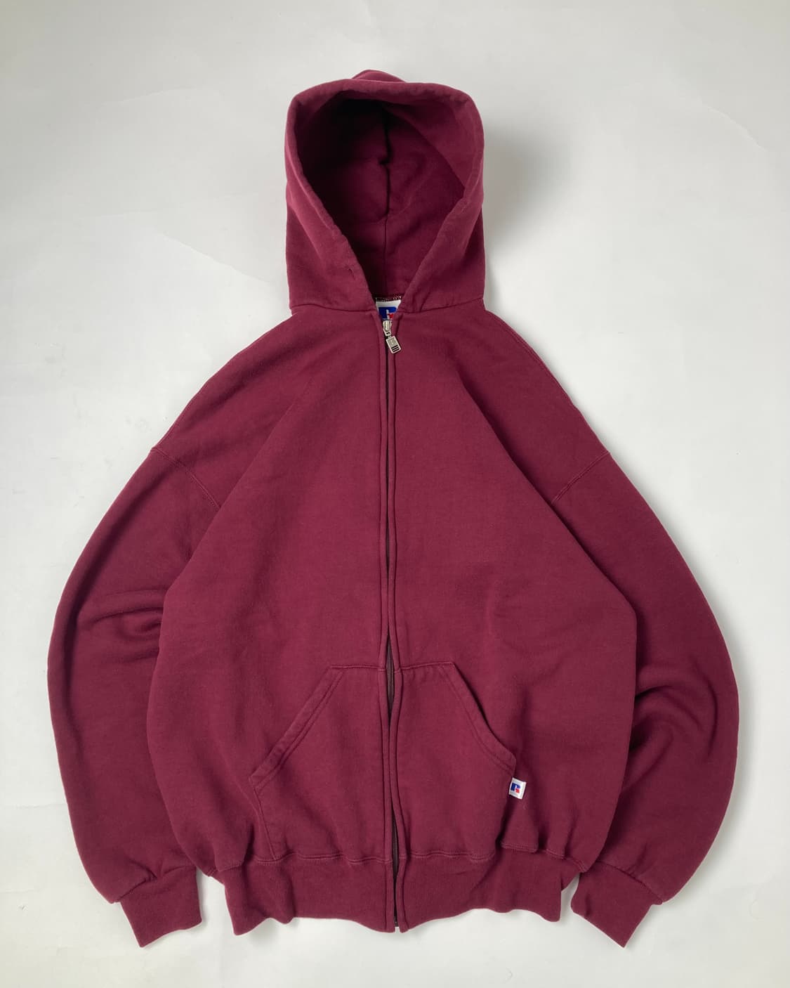 90s Russell Zip Up Hoodie (burgundy) 상품이미지1