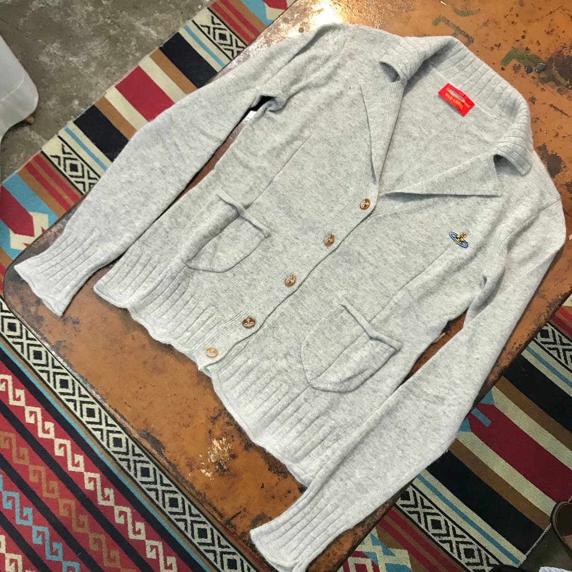 비비안 웨스트우드 앙고라 울 그레이 카라 가디건 여성 55 사이즈 상품이미지7