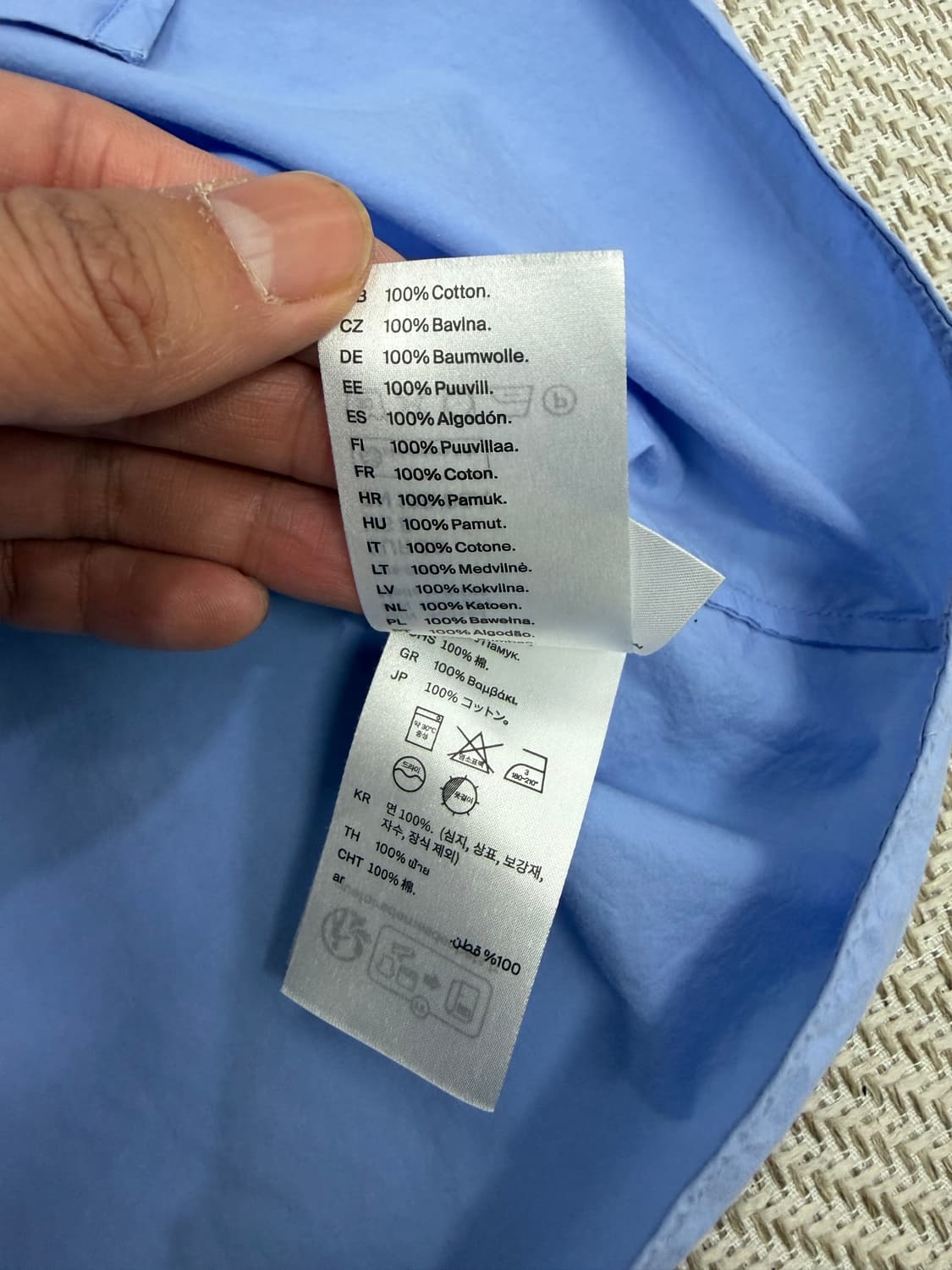 정품) COS 코스 신형 오버핏 블루 셔츠 38 상품이미지8