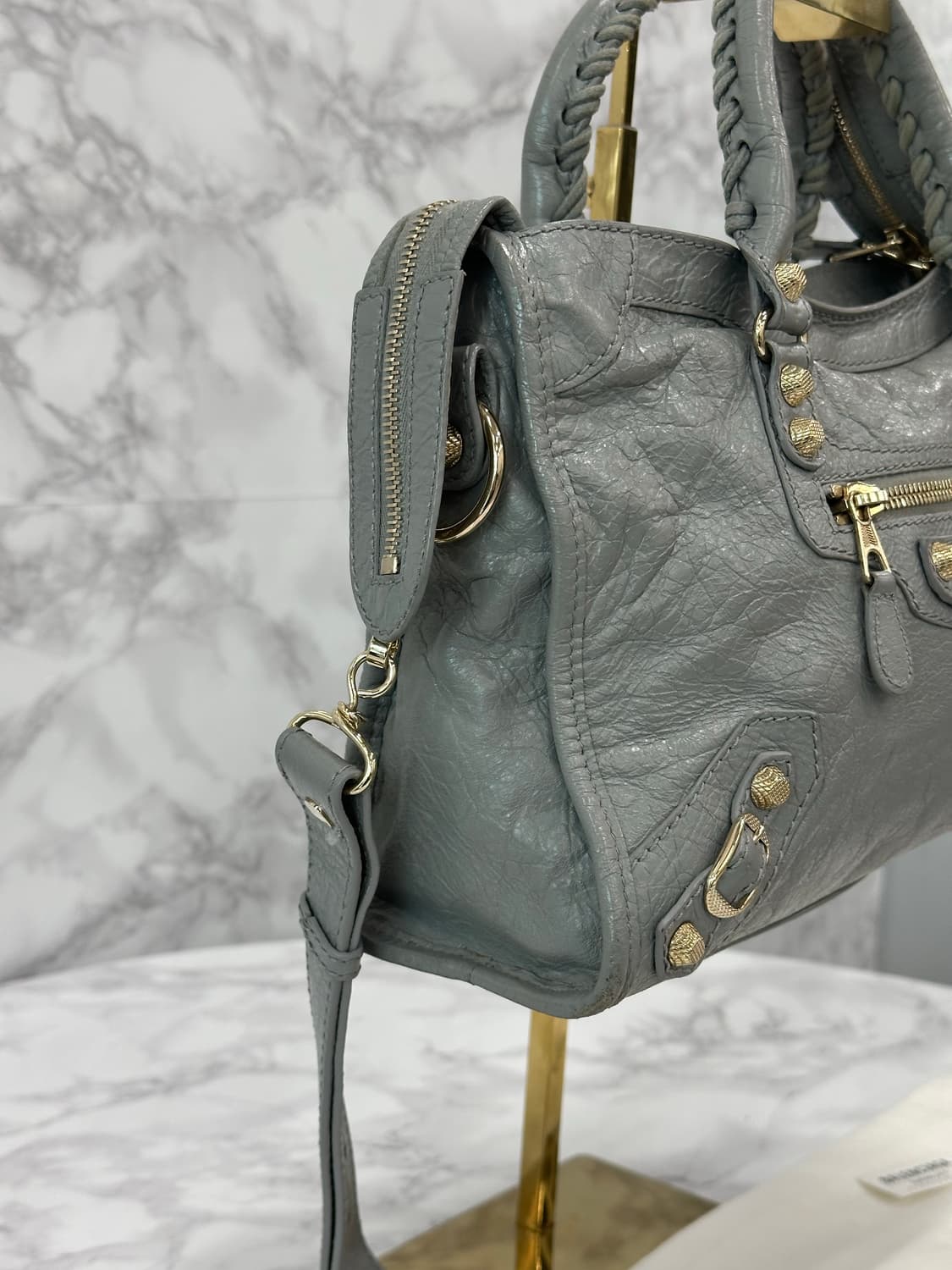 발렌시아가 모터 시티백 그레이 상품이미지4