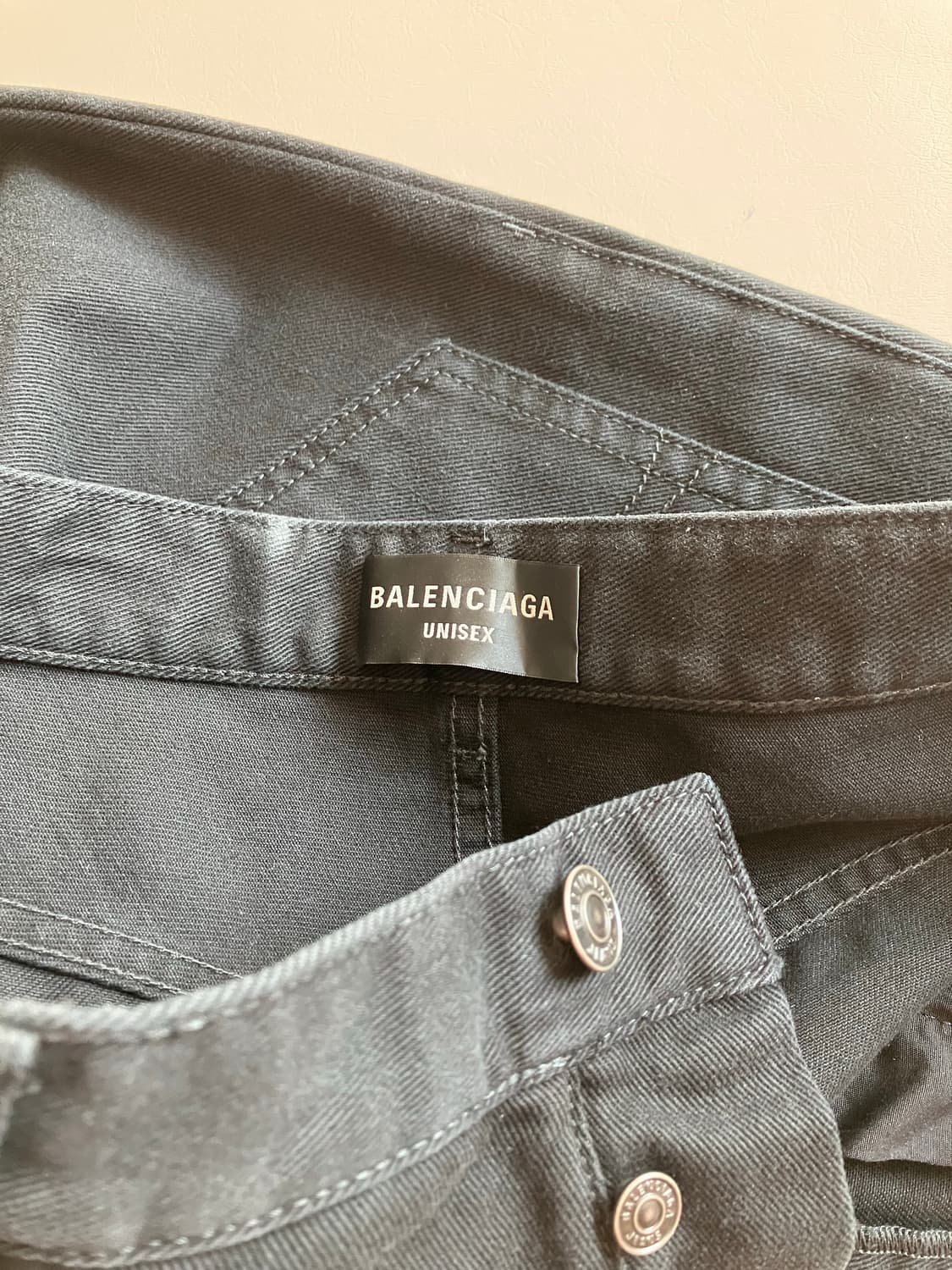 [M] 발렌시아가 블랙 소프트 이탈리안 데님 배기 팬츠 상품이미지8