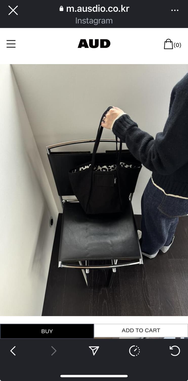 아우스디오 [리버시블/ 미니] 호피 쇼퍼백 상품이미지2