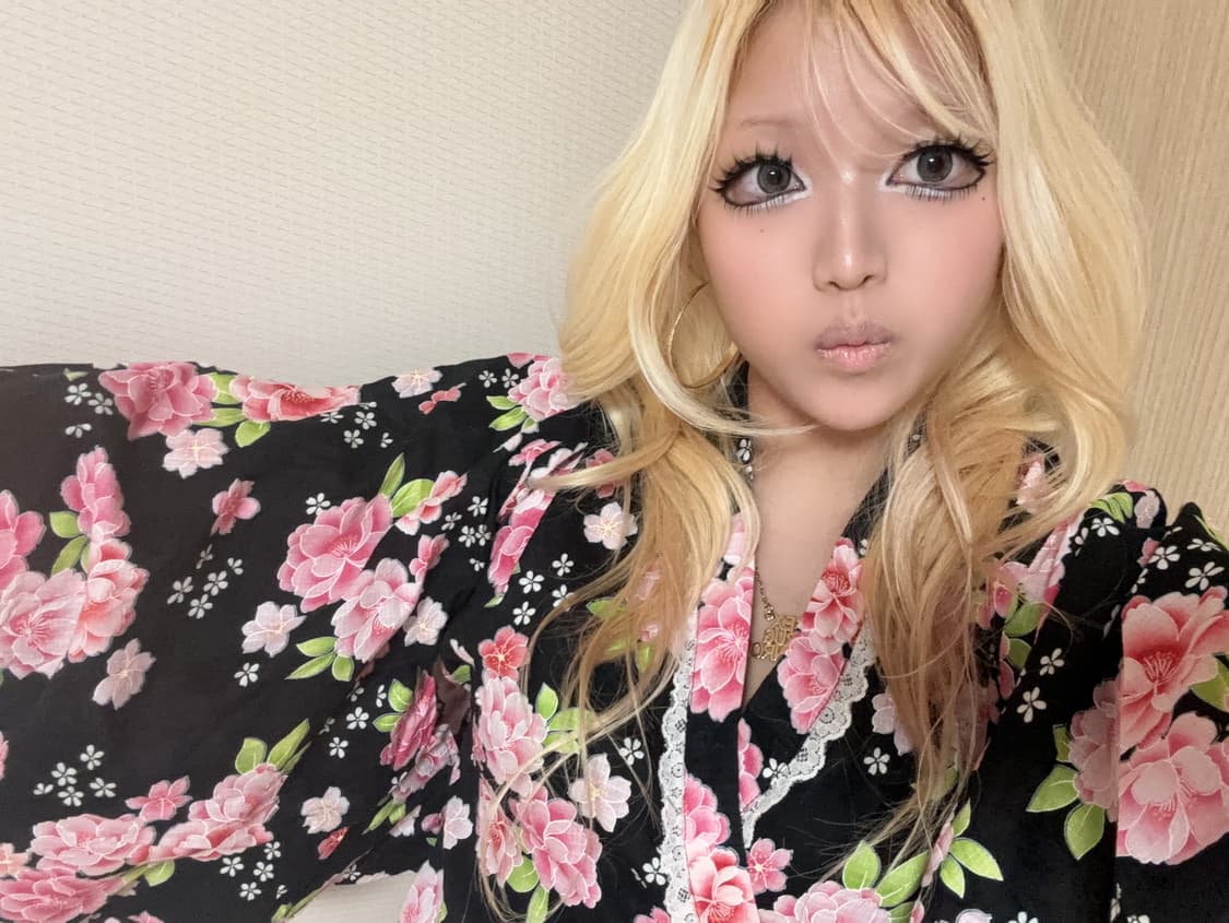 급전)유카타 갸루 핑크 사쿠라 셋업 오네 히메 빈티지 마즈깔 ma*rs 상품이미지2