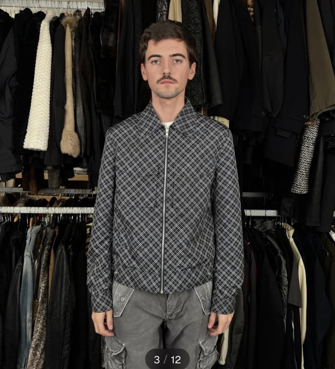 [52] 메종 마르지엘라 체크 블루종 상품이미지5