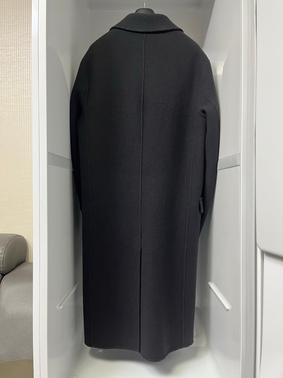 시스템옴므 MTR원단 차콜그레이 핸드메이드 더블 코트 95사이즈 상품이미지2