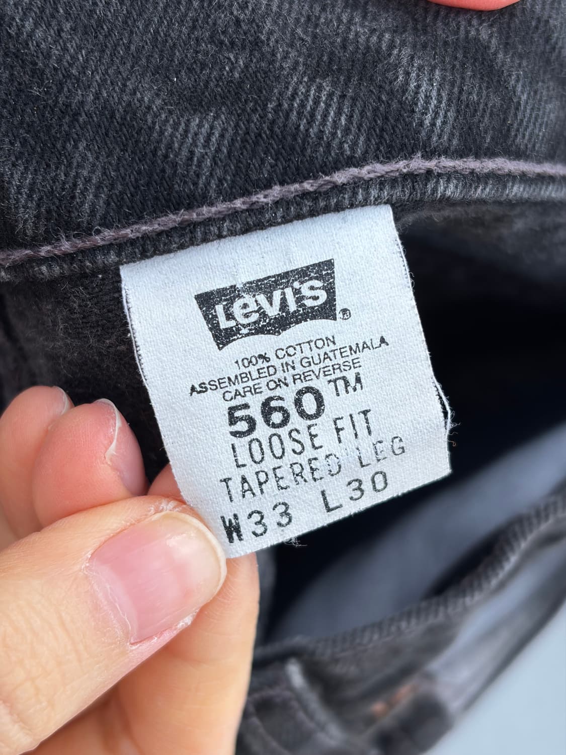 90s 리바이스 560 흑청 상품이미지3