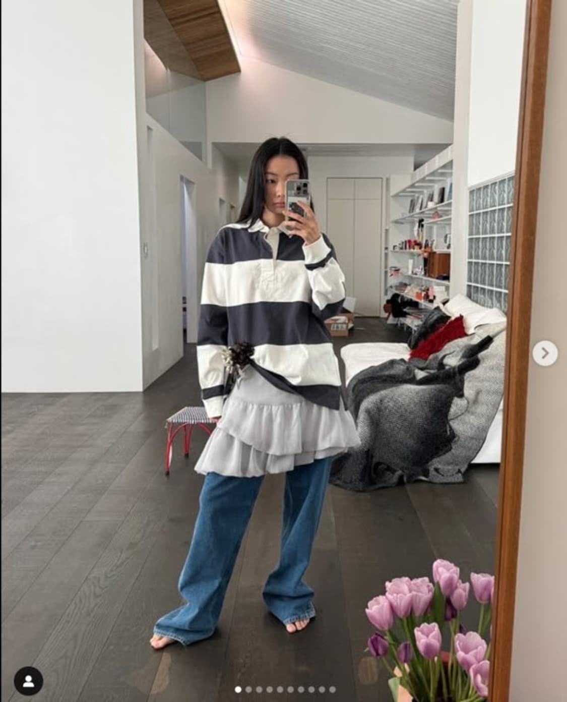 유니클로 jw앤더슨 럭비티 m사이즈 상품이미지1