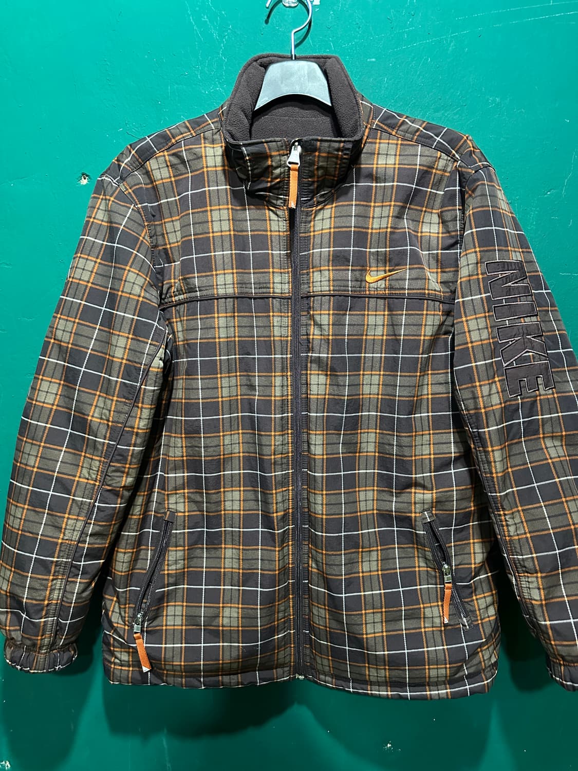 나이키 리버시블 후리스 체크바람막이 XL 상품이미지1