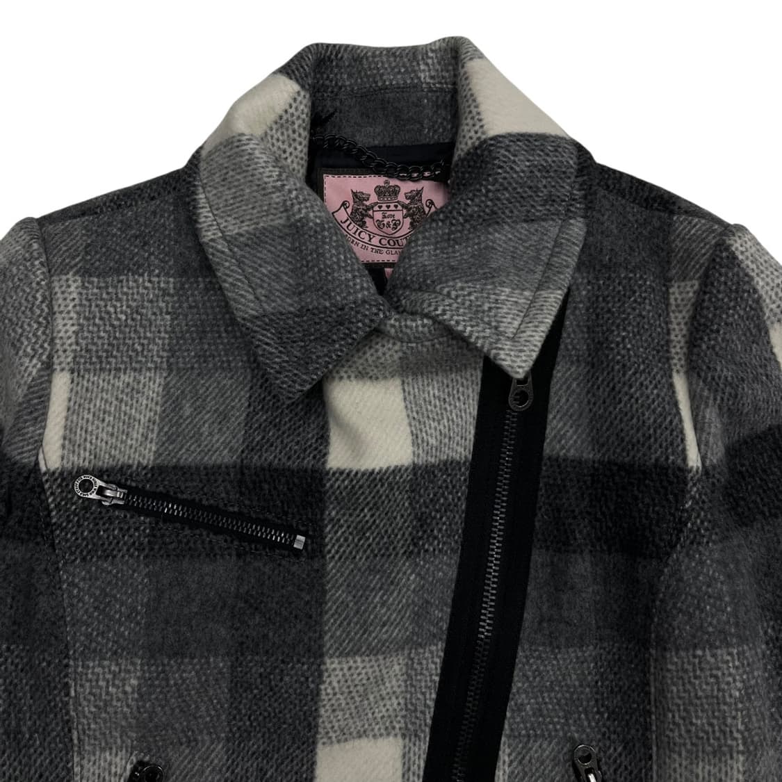 쥬시꾸뛰르 사이드 지퍼 체크 자켓 (여성용) 상품이미지5