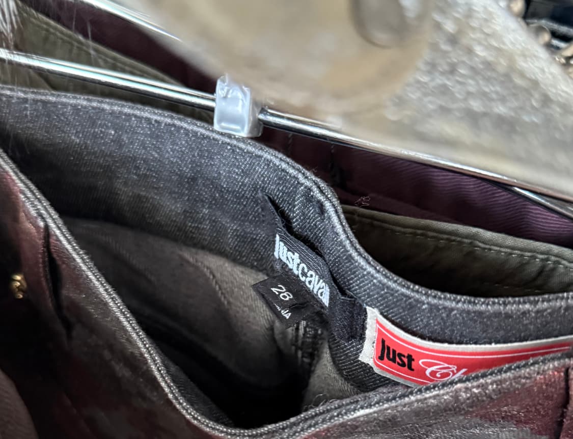 deadstock* 저스트카발리 메탈릭 파이톤 코팅진 상품이미지6