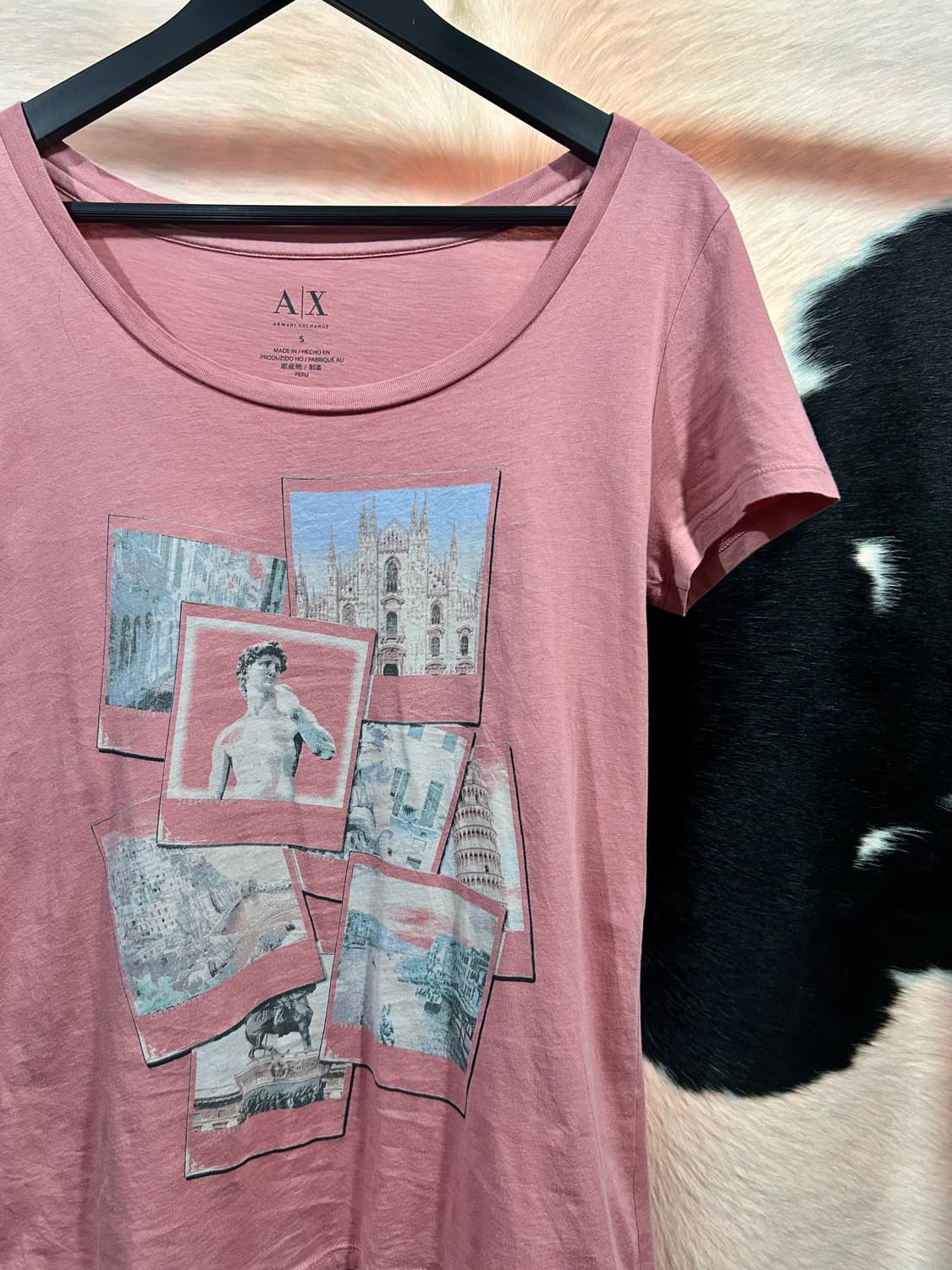 아르마니 콜라주 프린팅 반팔 티셔츠 상품이미지5