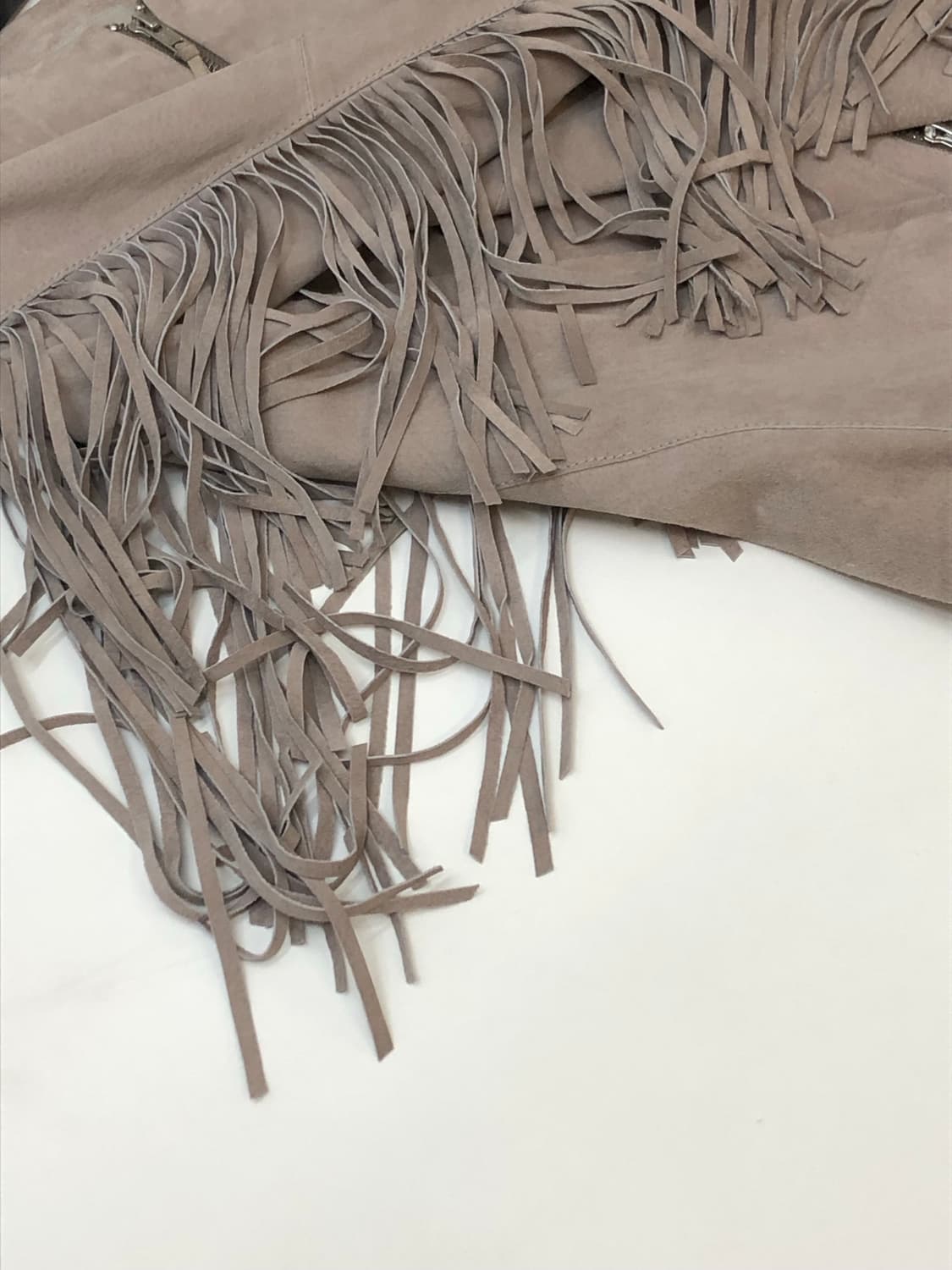 Soia & Kyo 소이아앤쿄 베이지 프린지 스웨이드 레더 자켓 상품이미지1