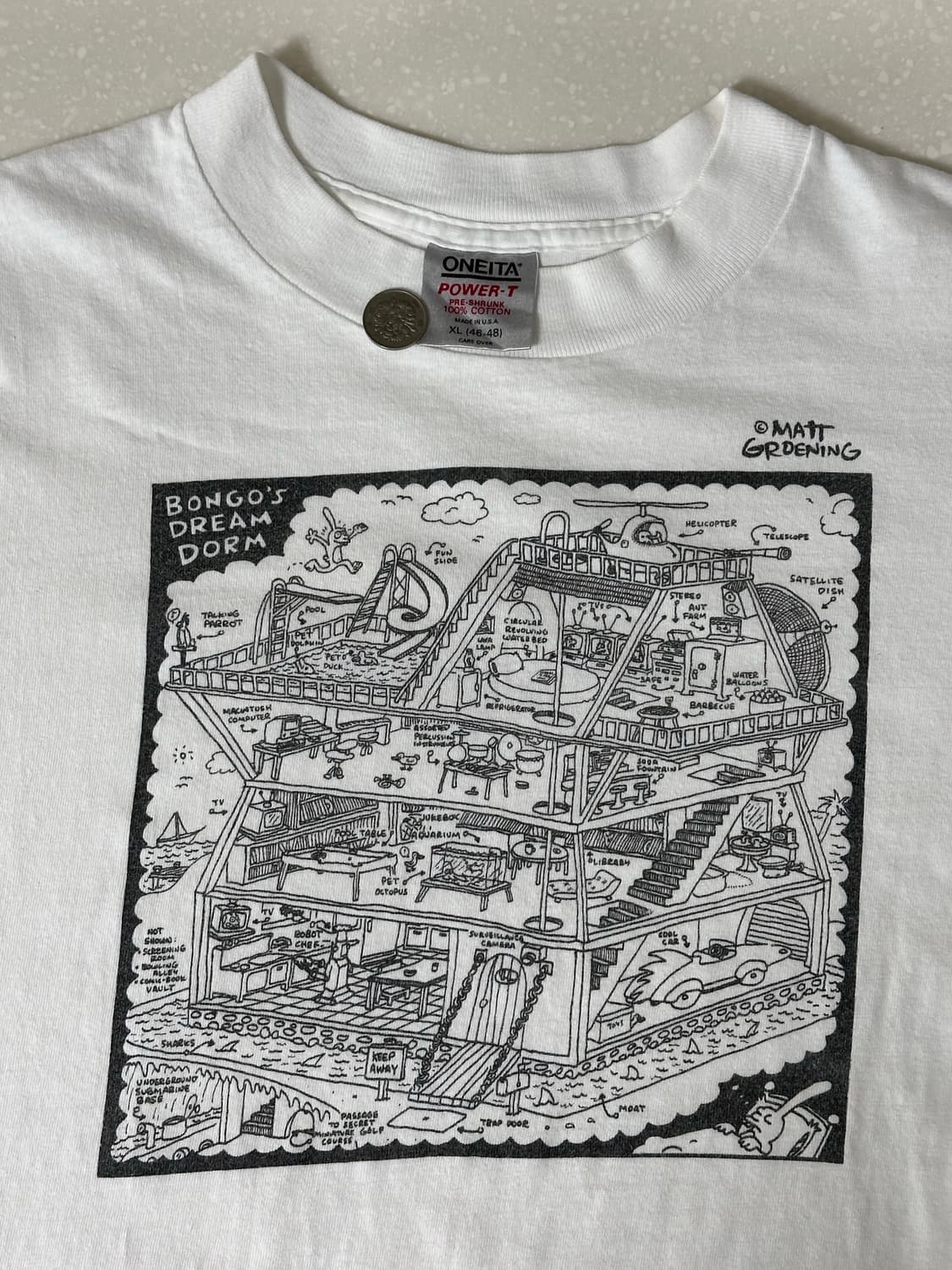 90s Apple 티셔츠 Matt Groening 아트웍 xl 상품이미지1