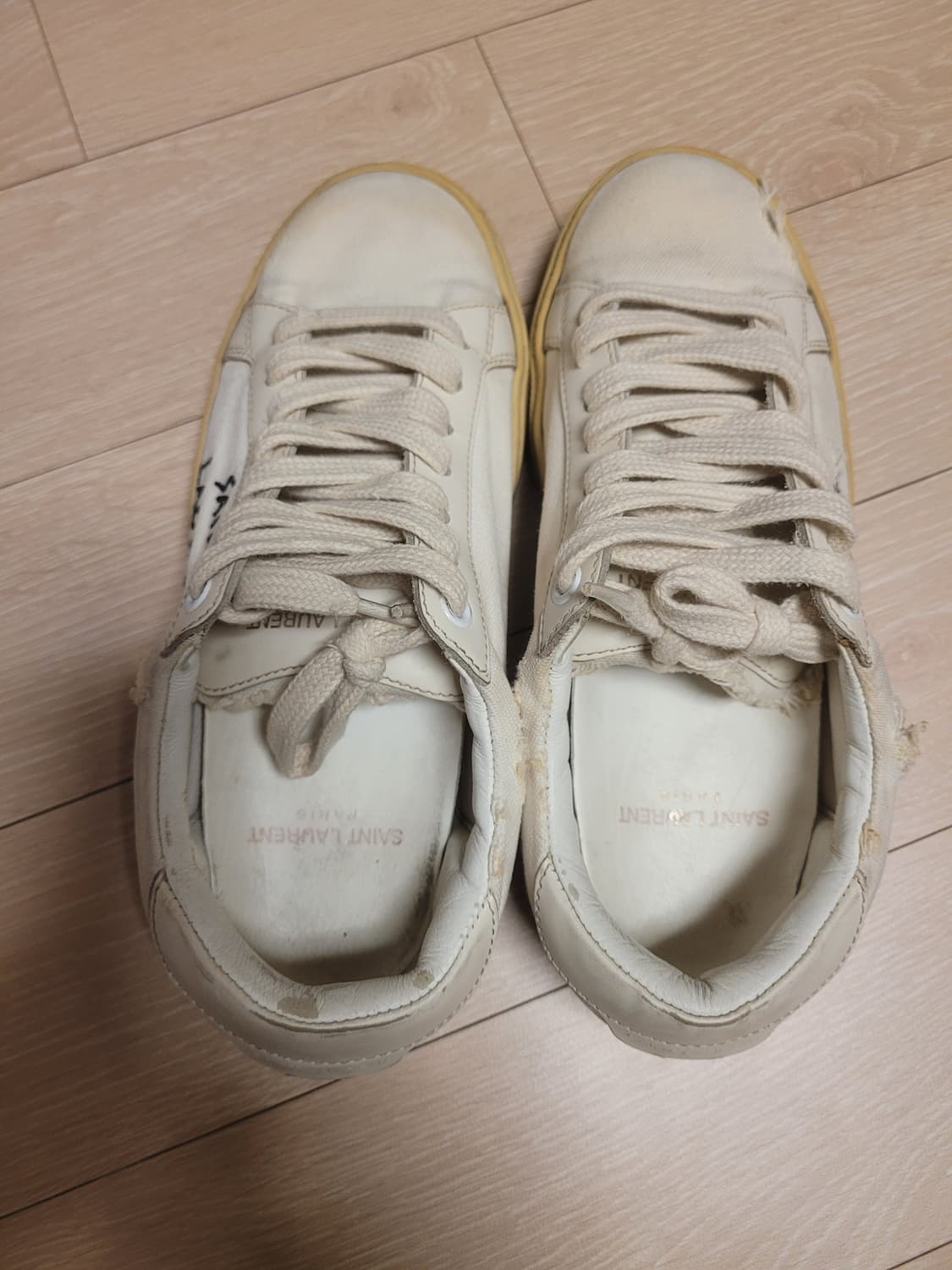 생로랑 빈티지 스니커즈 아이보리 사이즈 35 상품이미지4
