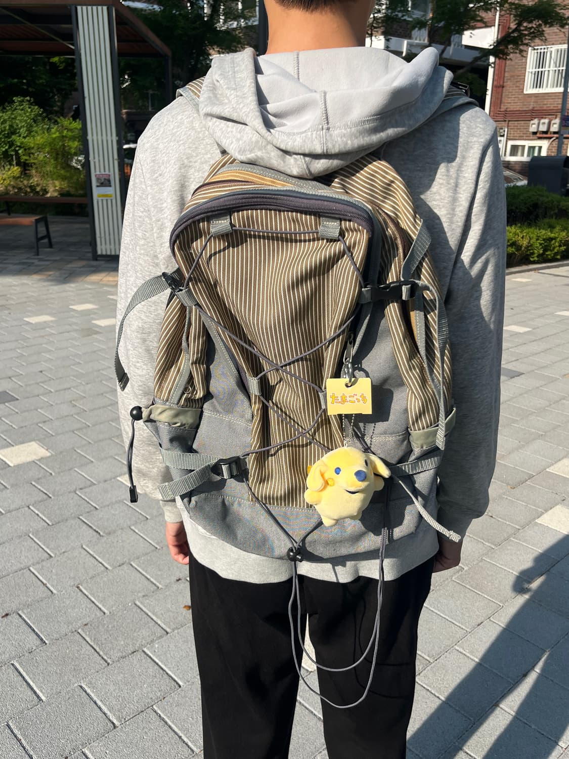 이스트보이 브라운 줄무늬 백팩 🍮 상품이미지3