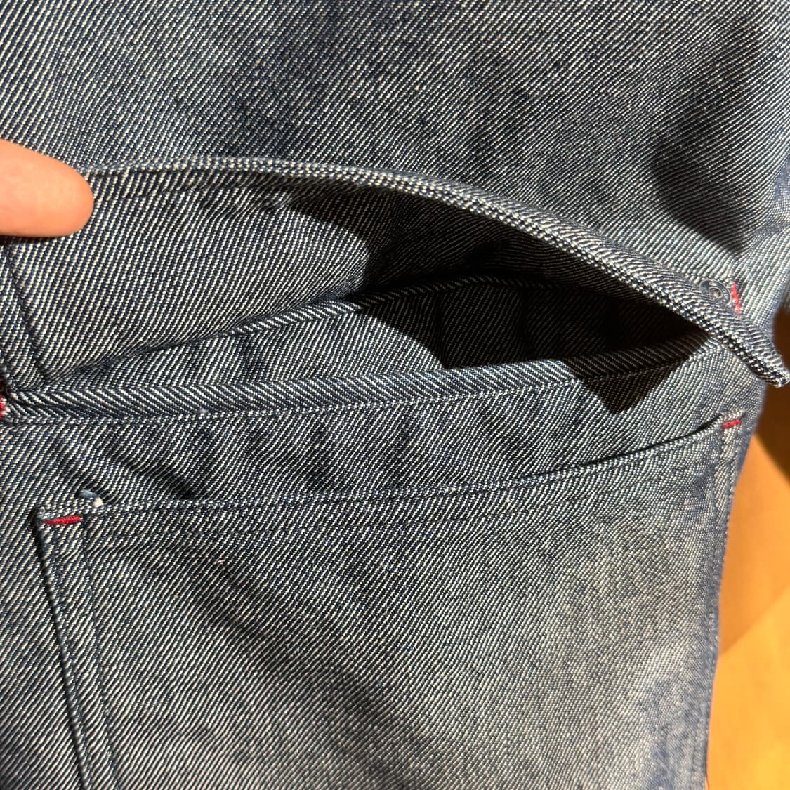 퀵실버 00s 데님 헌팅 자켓 M 100~105 누빔 상품이미지4