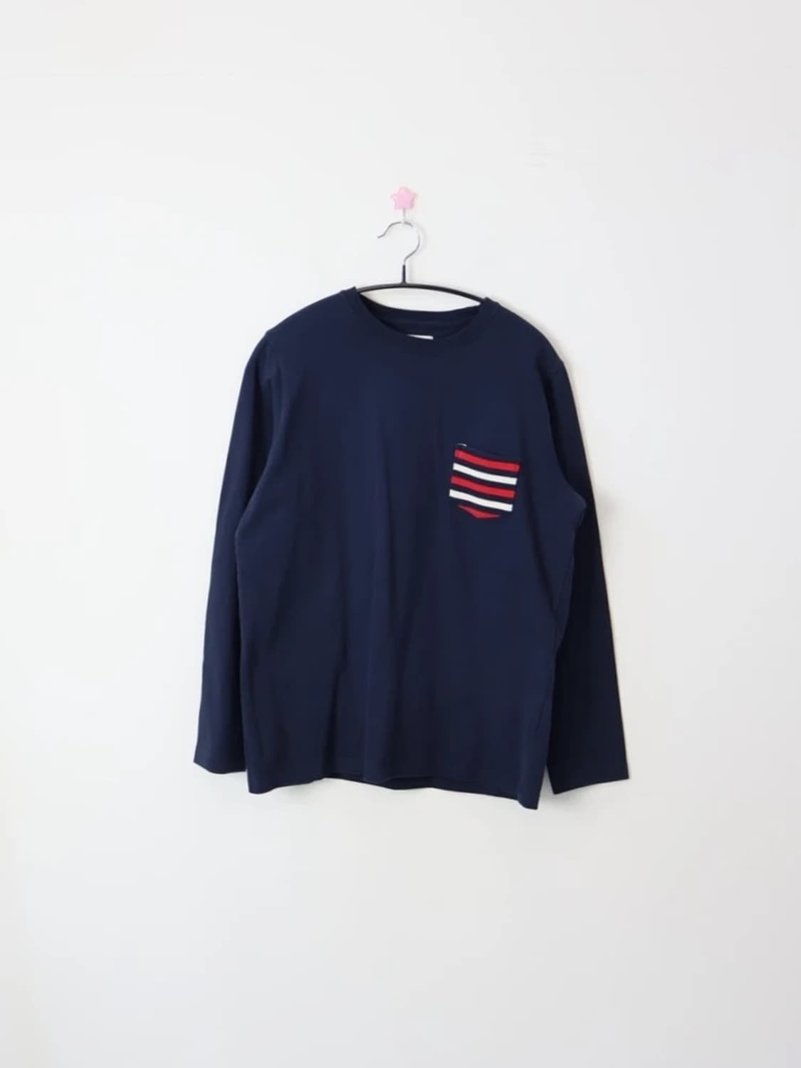 BEAMS Navy Pocket Long Sleeve Tee 상품이미지3