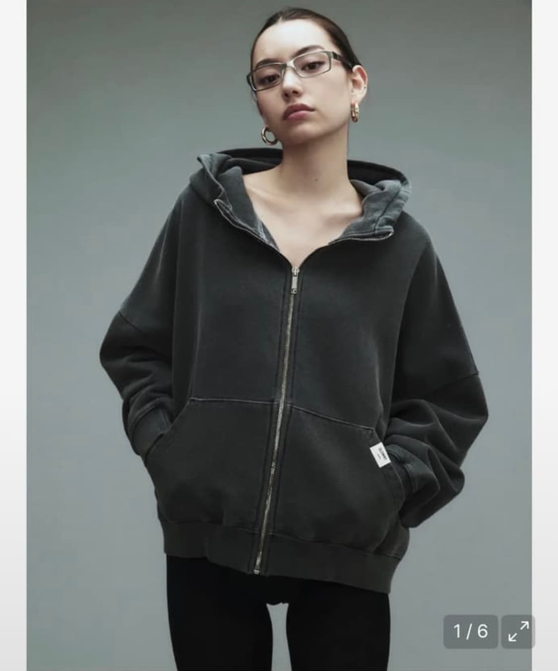 글로니 클래식 워시드 후드집업 상품이미지1