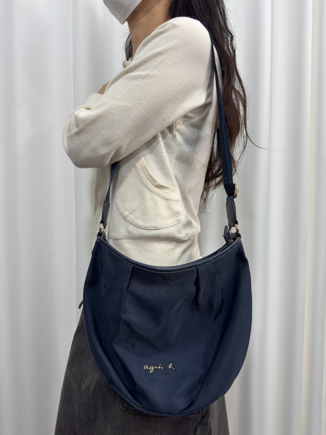 agnes b navy crossbag 상품이미지7