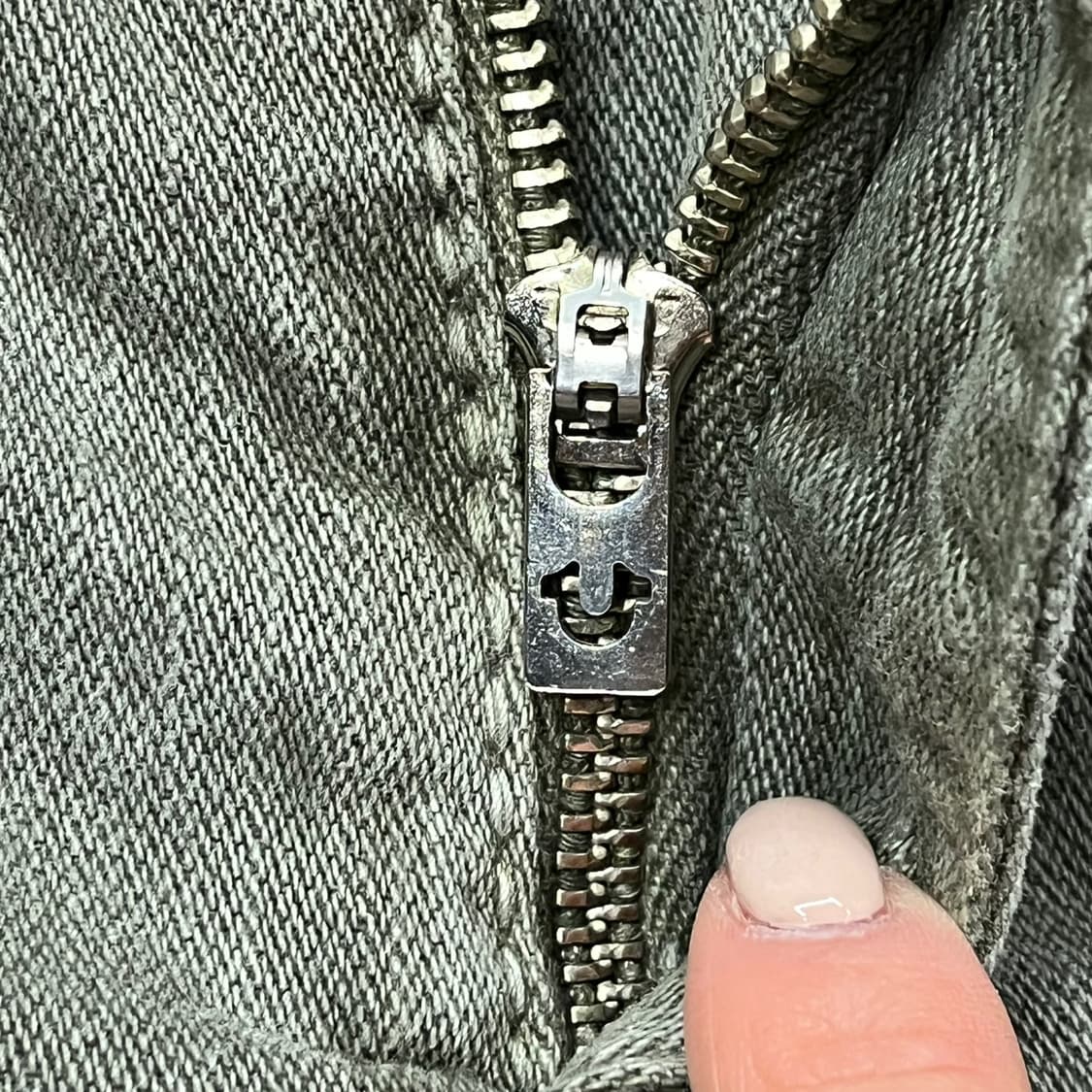 [정품/31] 트루릴리젼 데님 팬츠 카키 데미지진 b14 상품이미지7