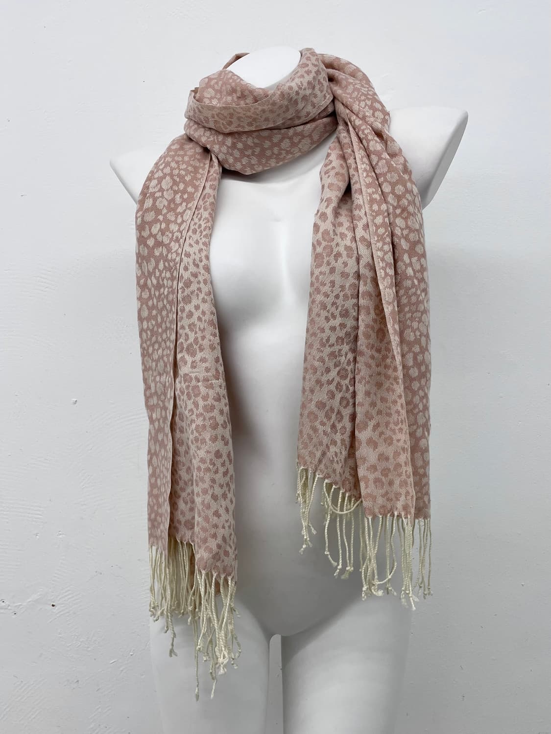 핑크 레오파드 수술 머플러  상품이미지1