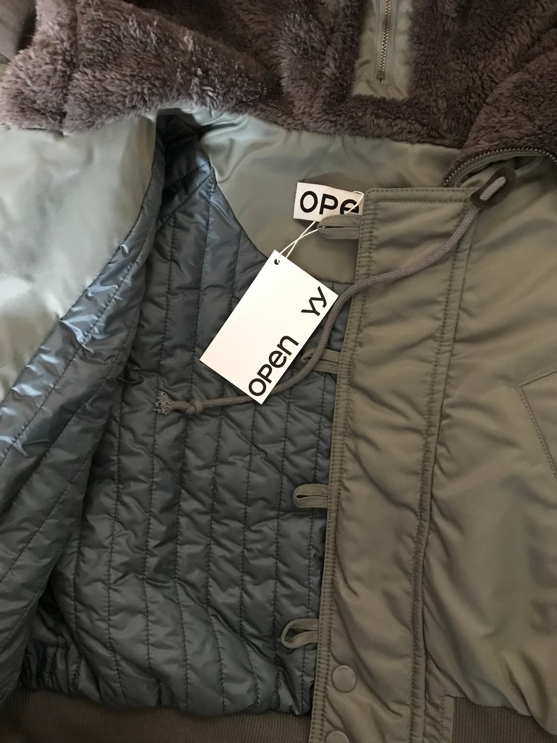 오픈와이와이 faux fur zipper hood ma1 상품이미지4