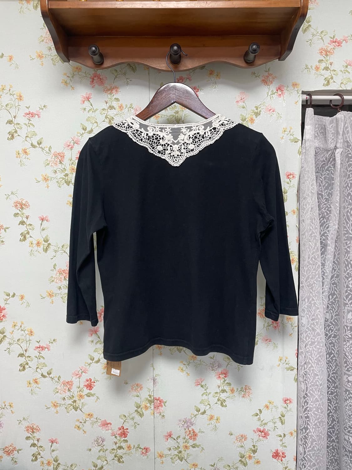 레이스 헨리넥 칠부 티 상품이미지2