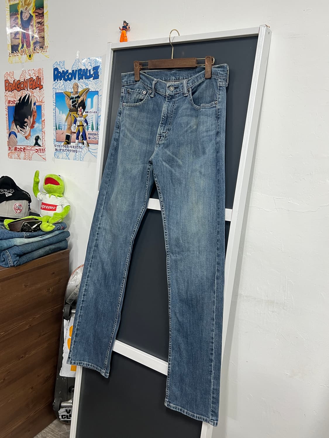 Levis 리바이스 505 레귤러 스트레이트 연청 데님 팬츠 상품이미지8