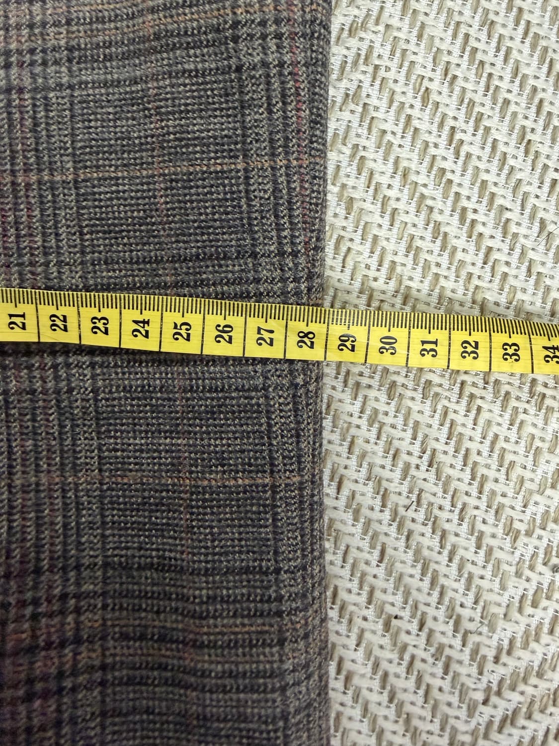 정품) 럭키슈에뜨 체크무늬 모재질 슬랙스 바지 36(28) 상품이미지8