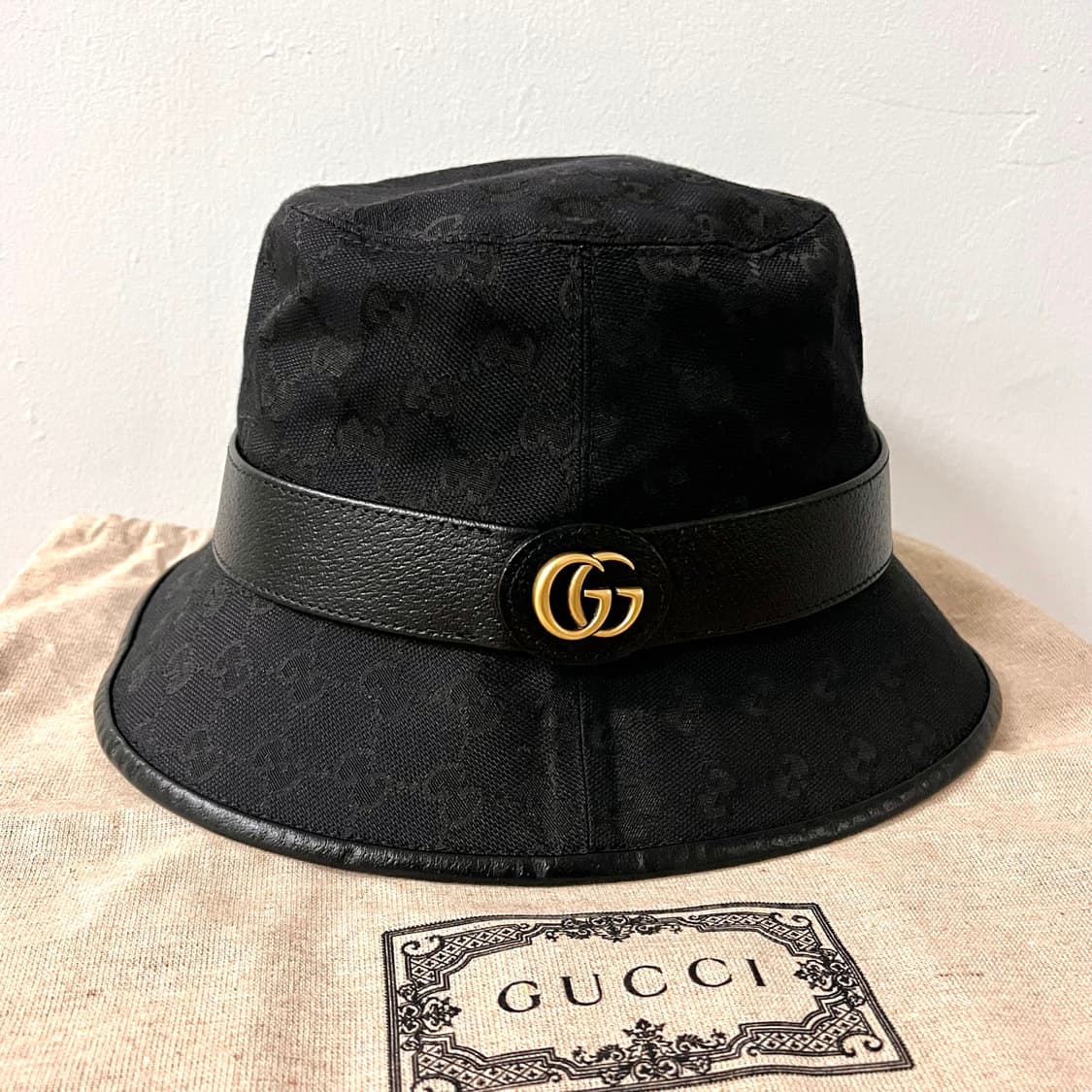 [미사용/정품] 구찌 GG 버킷 모자 블랙 버킷햇 상품이미지2