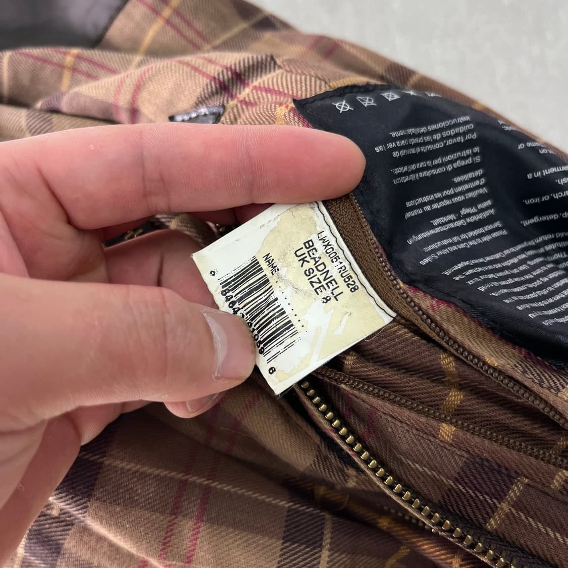 95 바버 비드넬 브라운 왁스 자켓 상품이미지7